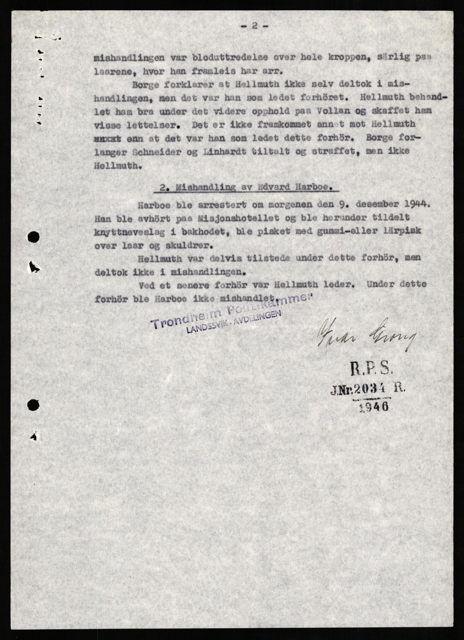 Forsvaret, Forsvarets overkommando II, AV/RA-RAFA-3915/D/Db/L0012: CI Questionaires. Tyske okkupasjonsstyrker i Norge. Tyskere., 1945-1946, p. 386