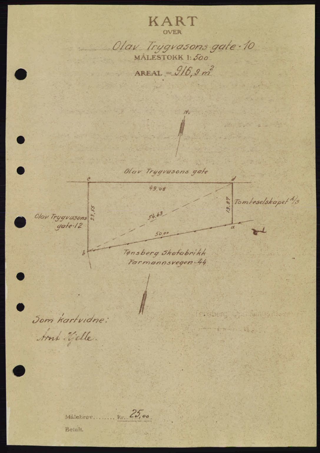 Tønsberg sorenskriveri, AV/SAKO-A-130/G/Ga/Gaa/L0013: Mortgage book no. A13, 1943-1943, Diary no: : 2242/1943