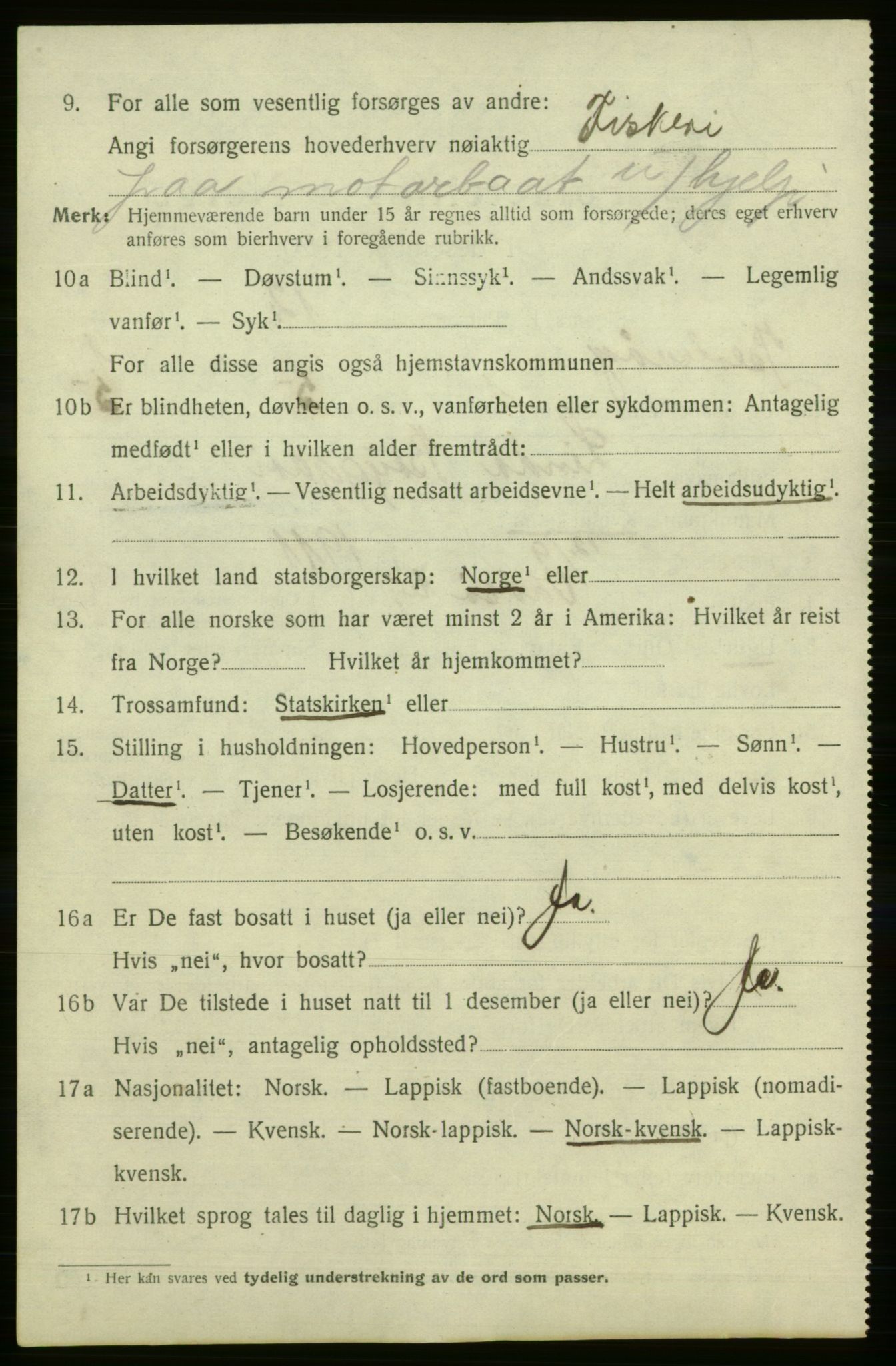 SATØ, 1920 census for Berlevåg, 1920, p. 428