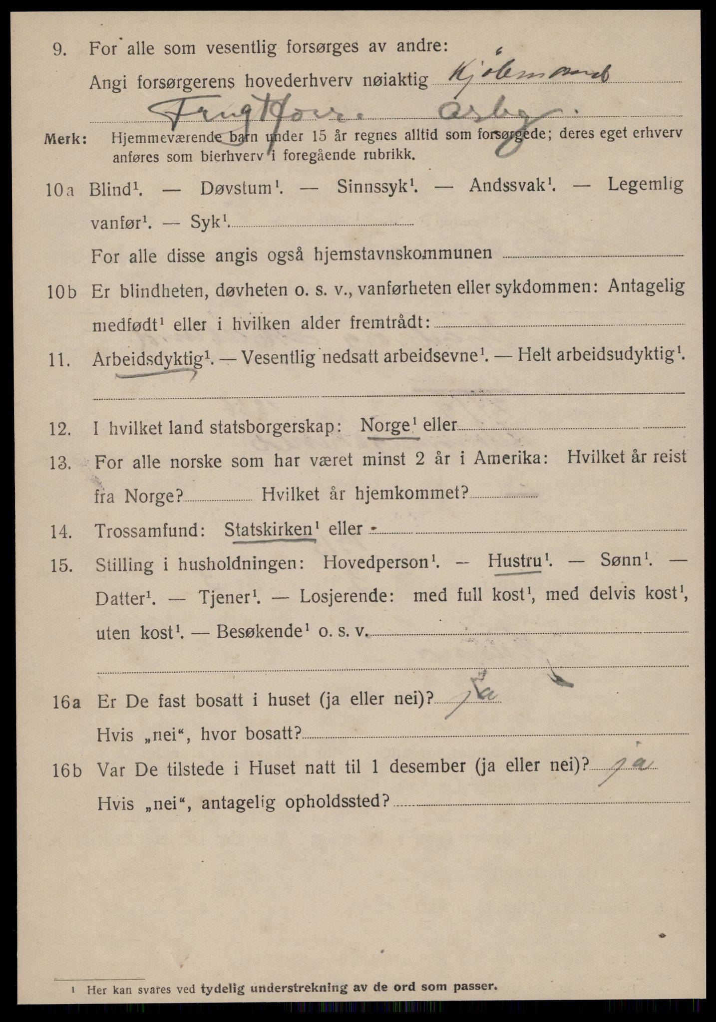 SAT, 1920 census for Kristiansund, 1920, p. 12056