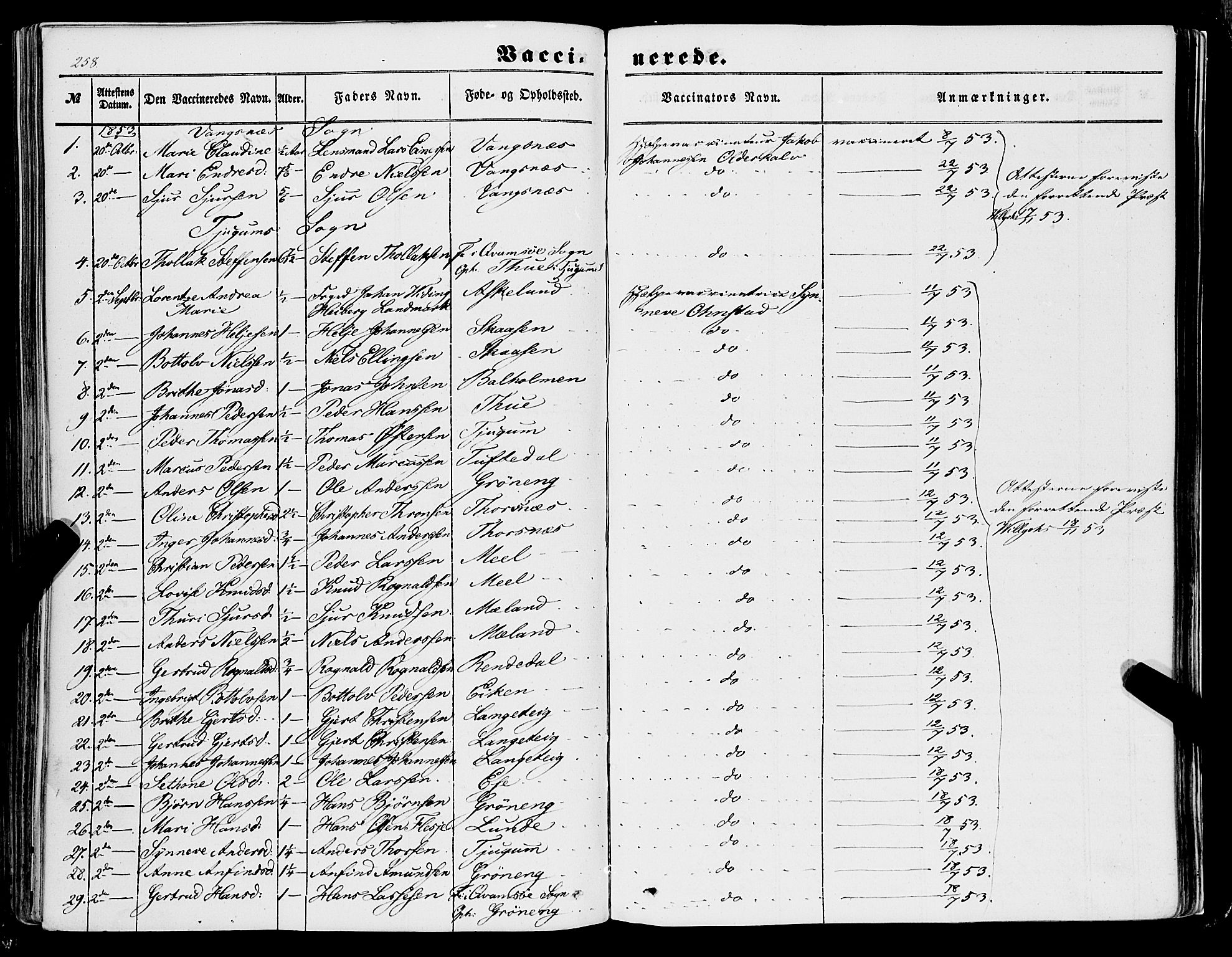 Balestrand sokneprestembete, AV/SAB-A-79601/H/Haa/Haaa/L0002: Parish register (official) no. A 2, 1847-1866, p. 258