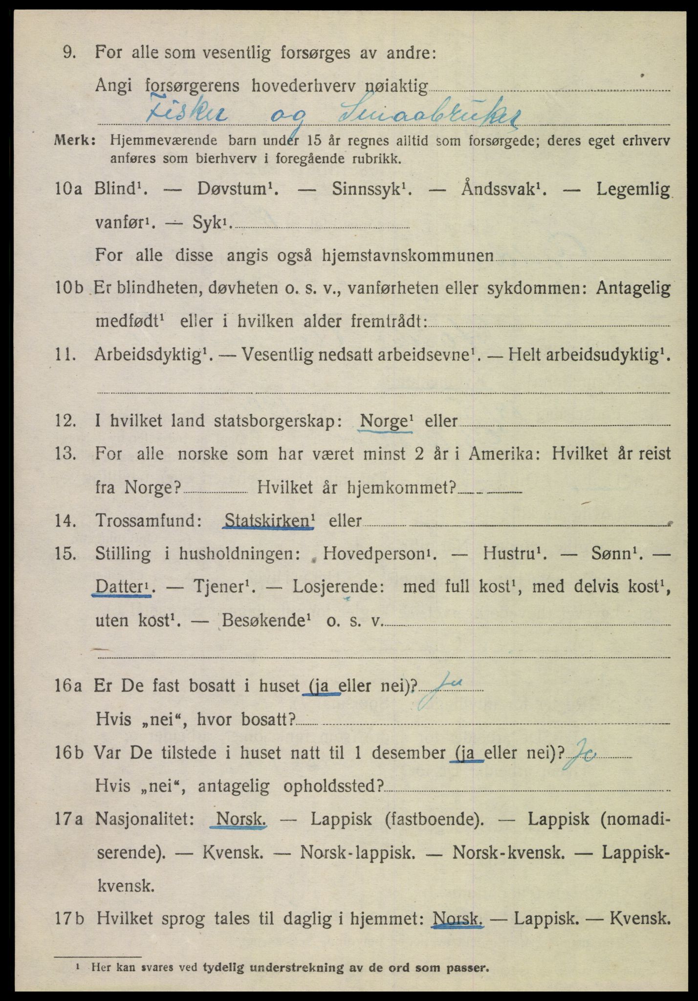 SAT, 1920 census for Gildeskål, 1920, p. 7235