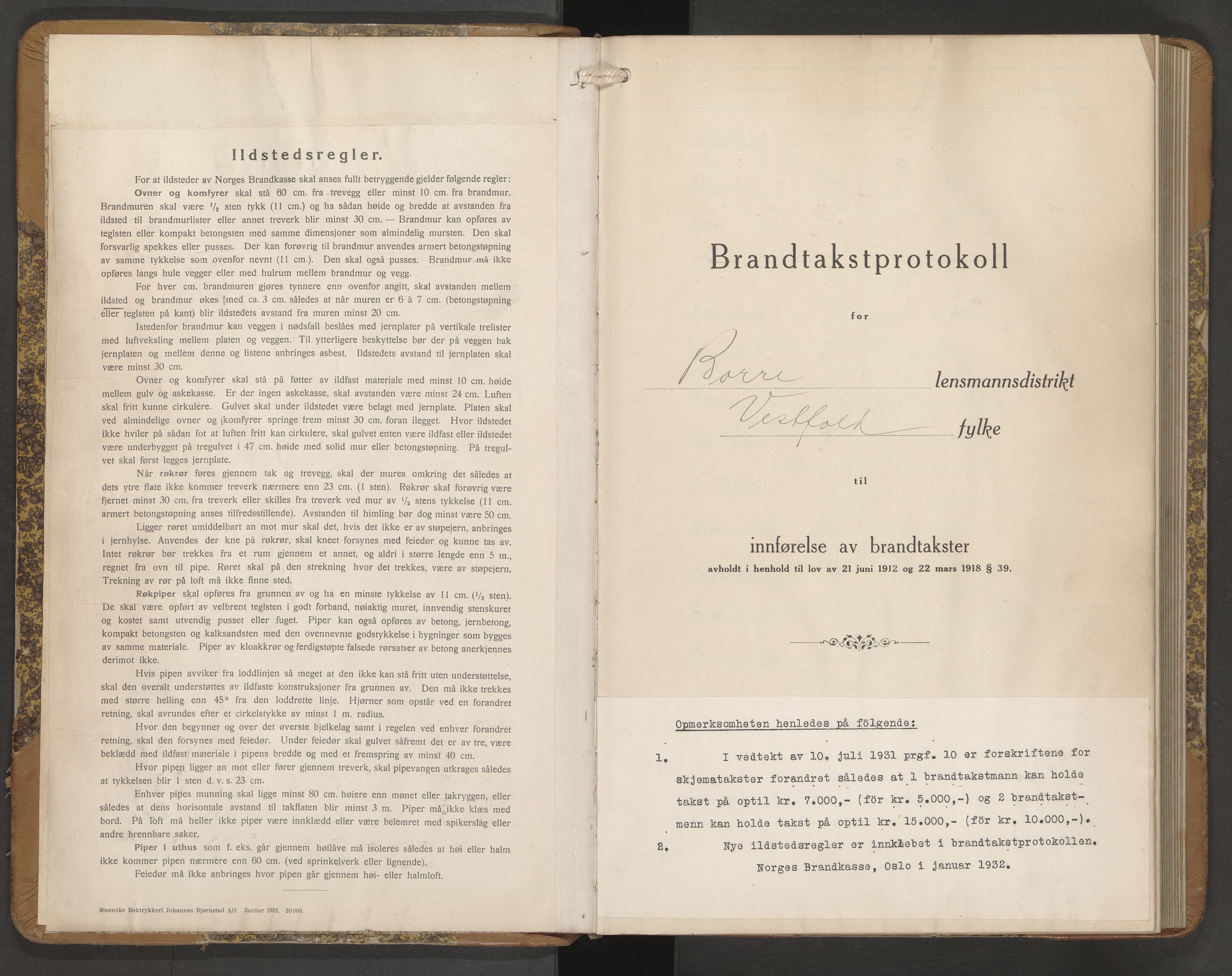 Borre lensmannskontor, AV/SAKO-A-533/Y/Yb/Ybb/L0005: Skjematakstprotokoll, 1935-1941