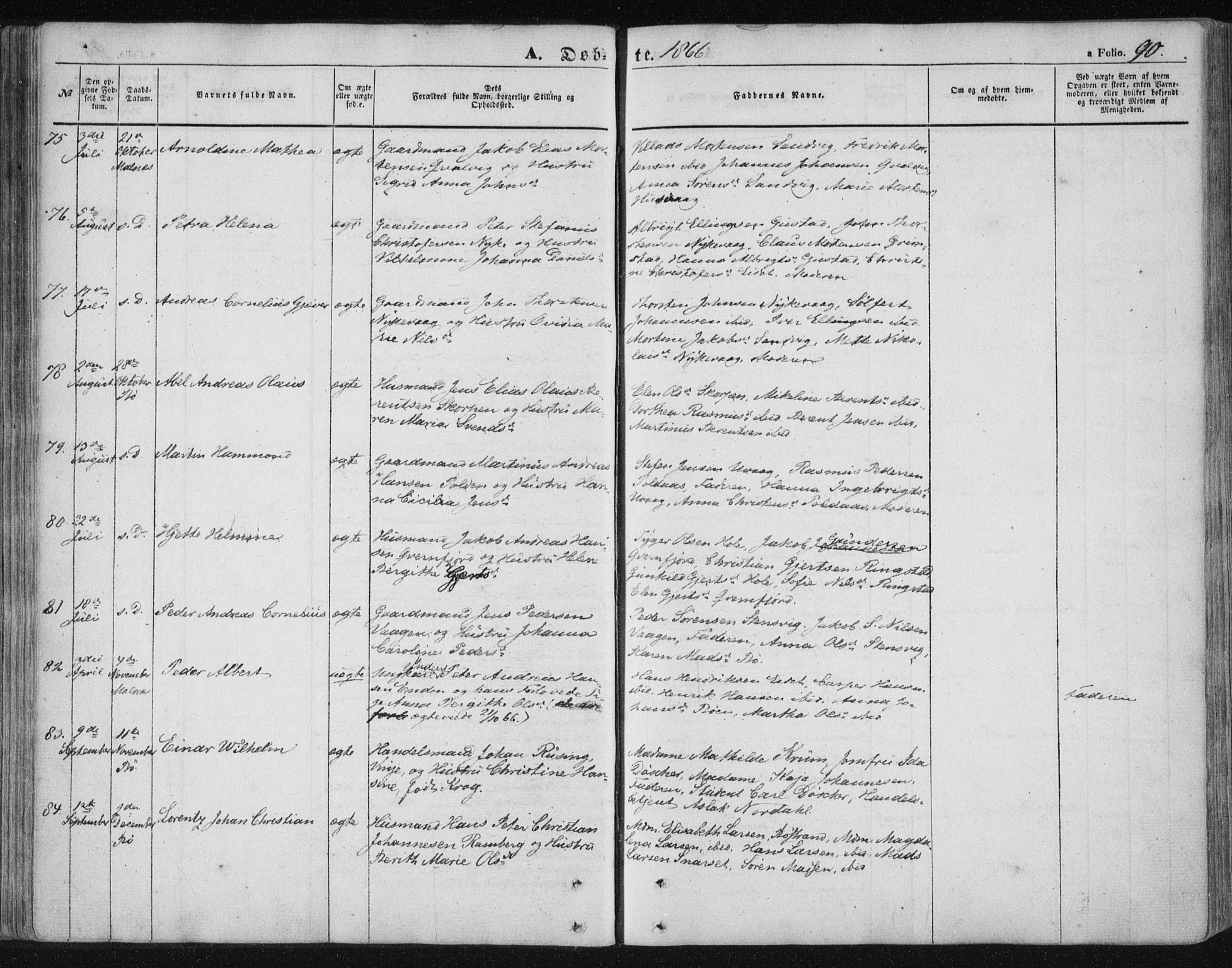 Ministerialprotokoller, klokkerbøker og fødselsregistre - Nordland, SAT/A-1459/891/L1300: Parish register (official) no. 891A05, 1856-1870, p. 90