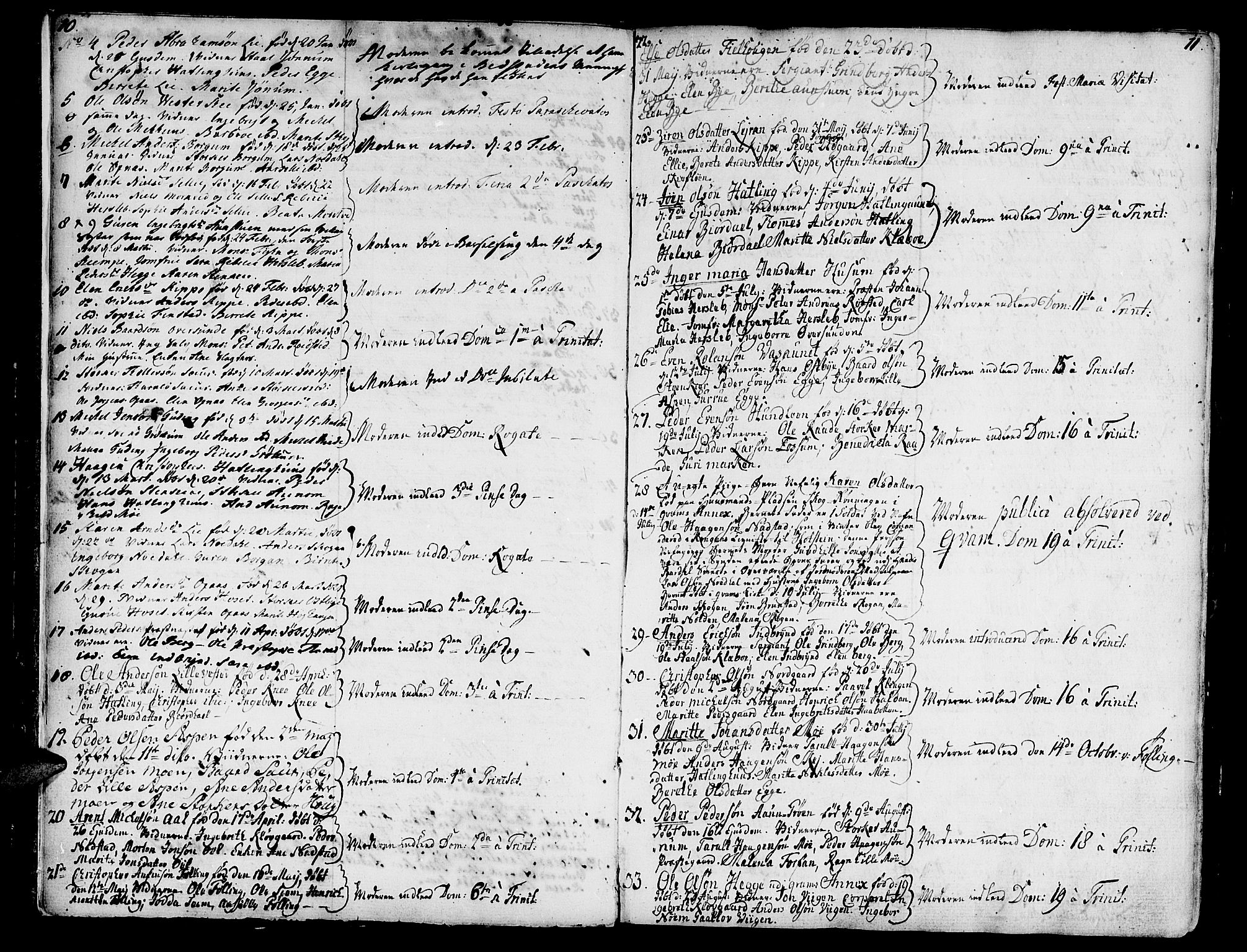 Ministerialprotokoller, klokkerbøker og fødselsregistre - Nord-Trøndelag, SAT/A-1458/746/L0440: Parish register (official) no. 746A02, 1760-1815, p. 10-11