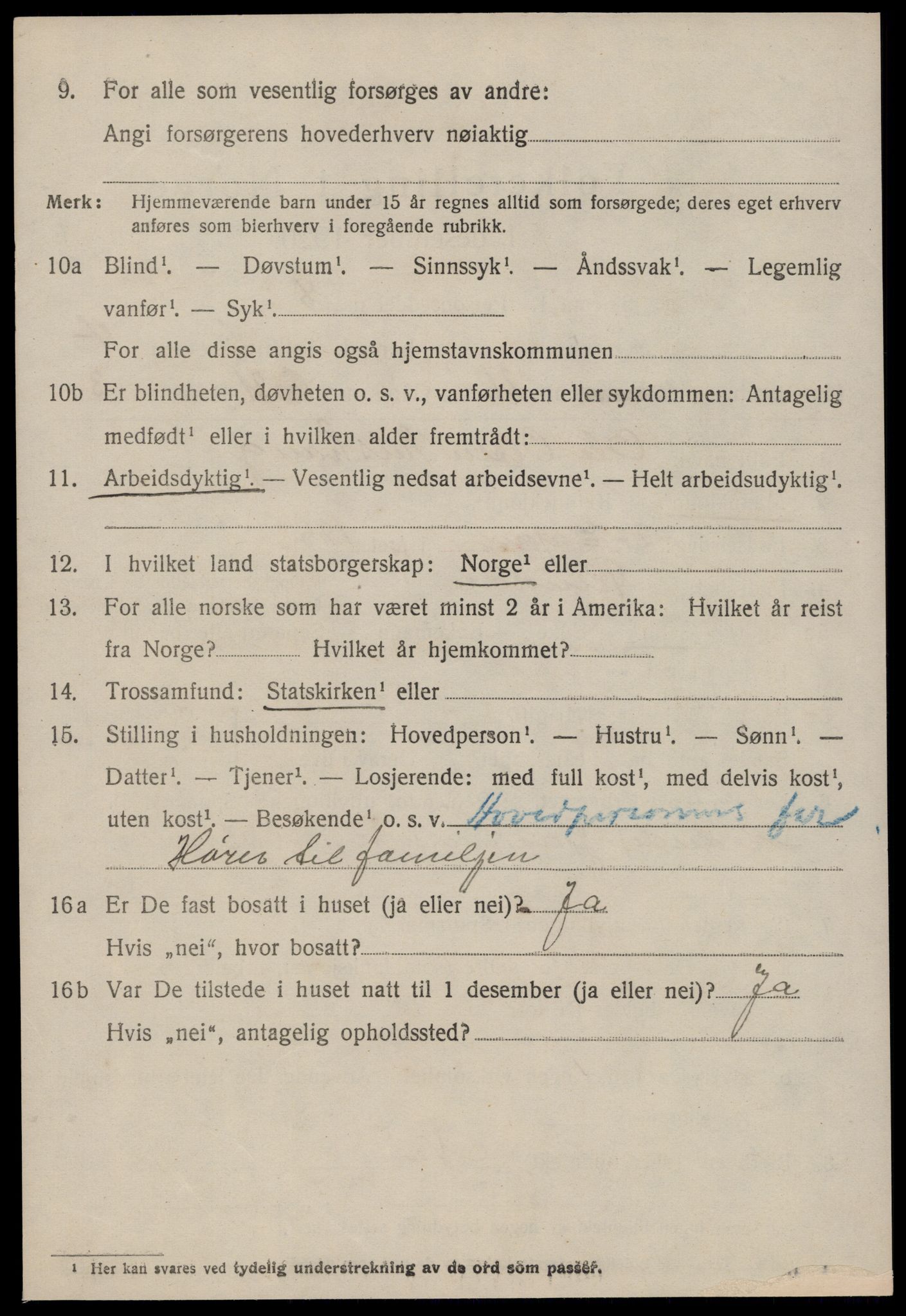 SAT, 1920 census for Rindal, 1920, p. 2639