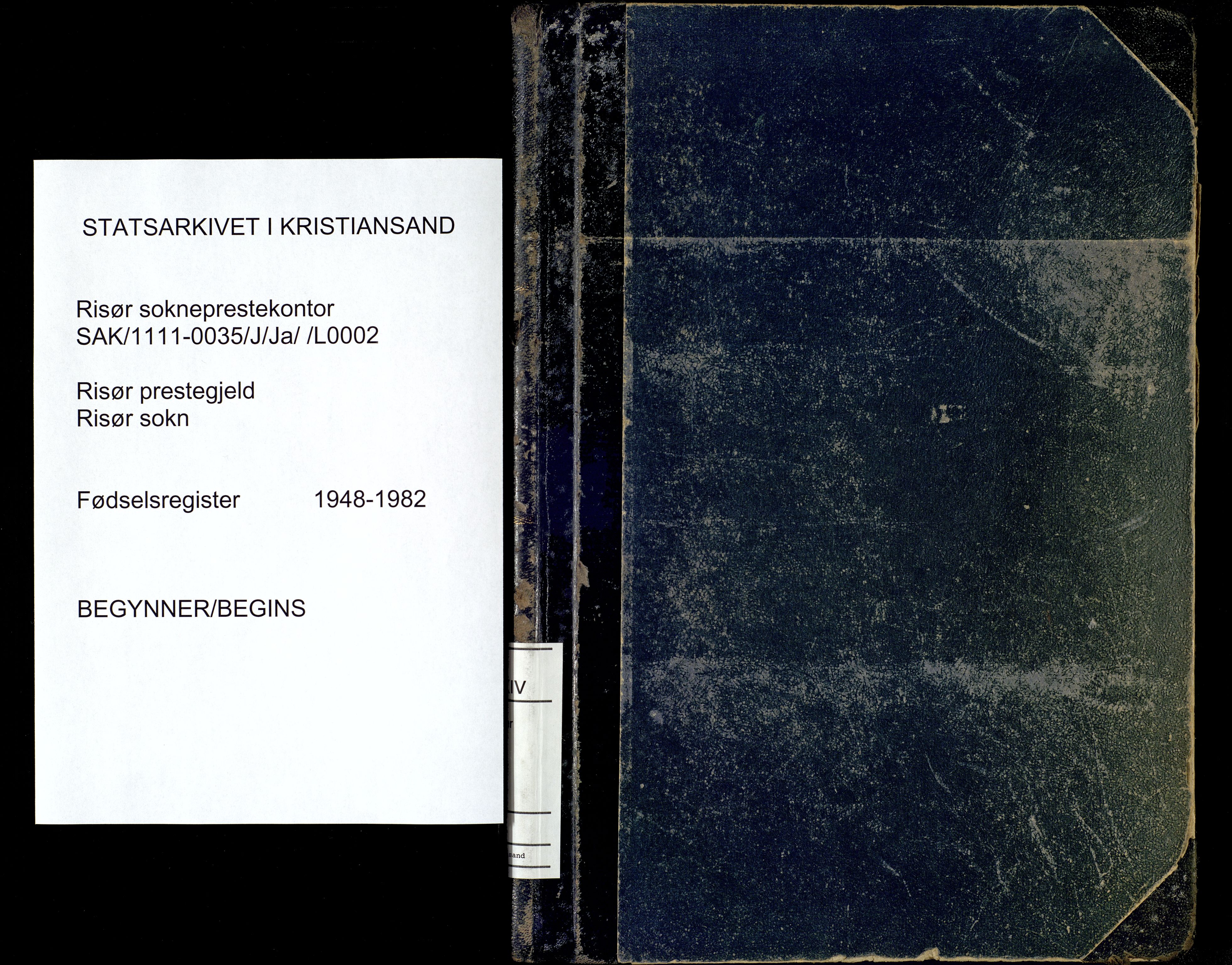 Risør sokneprestkontor, SAK/1111-0035/J/Ja/L0002: Birth register no. A-VI-14, 1948-1982