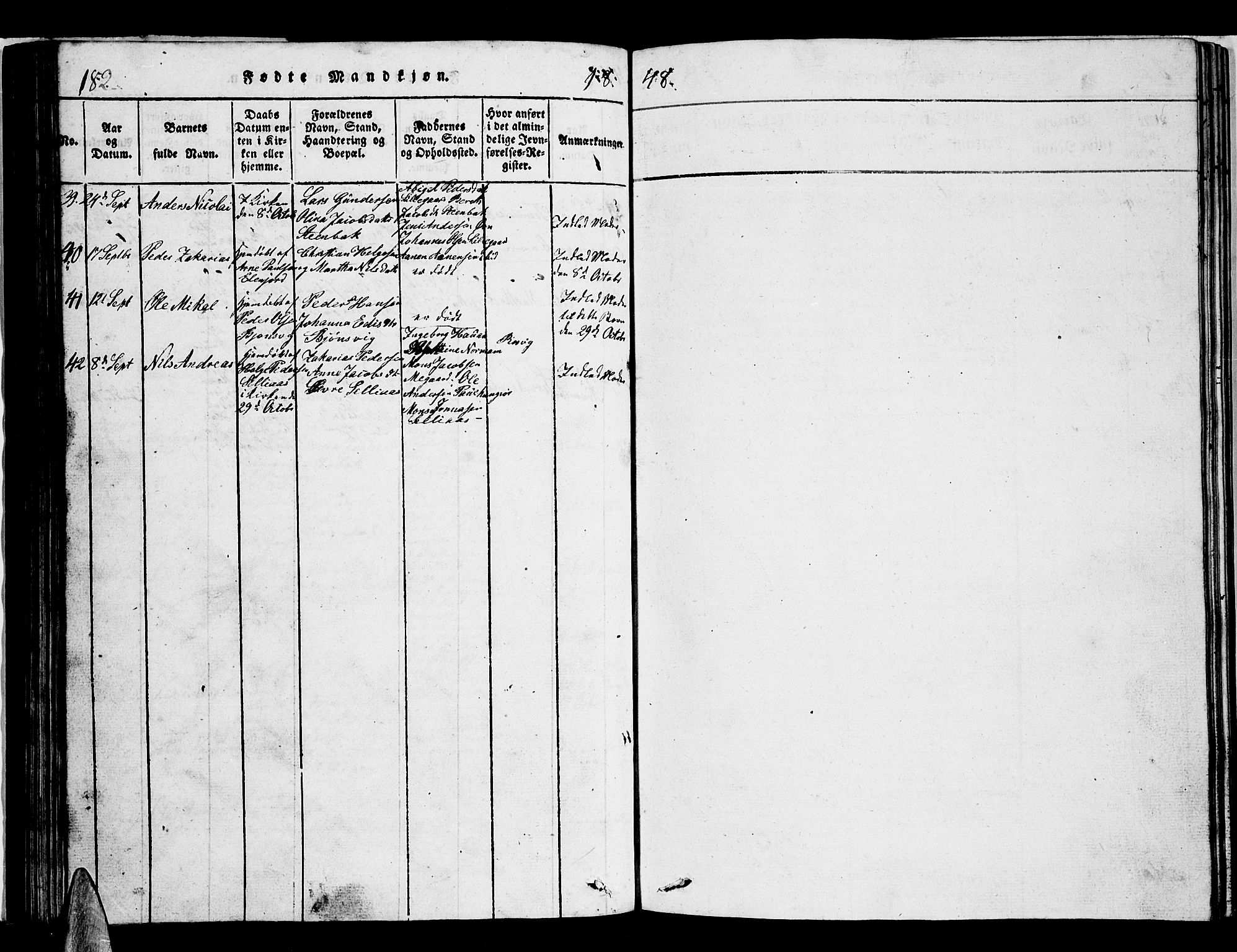 Ministerialprotokoller, klokkerbøker og fødselsregistre - Nordland, SAT/A-1459/853/L0773: Parish register (copy) no. 853C01, 1821-1859, p. 182-183