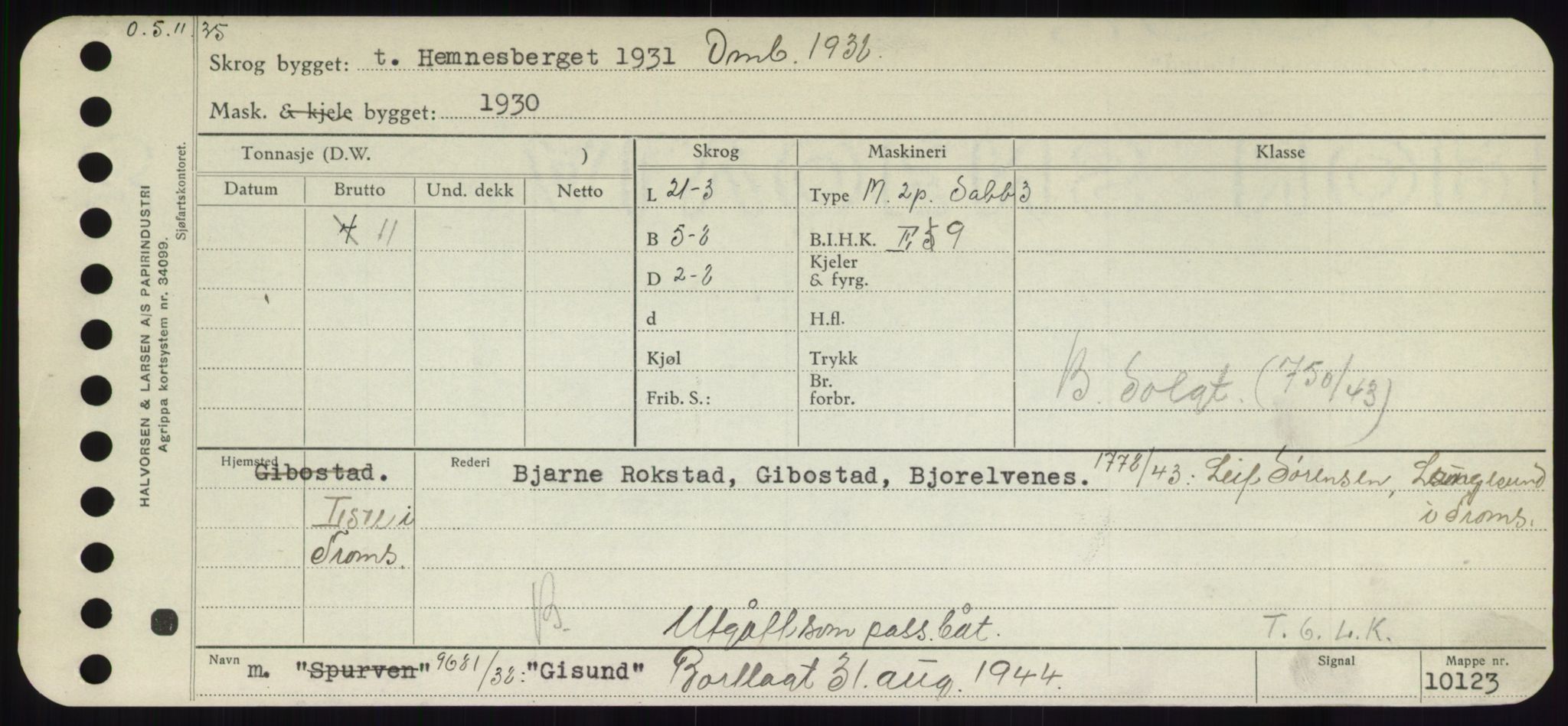 Sjøfartsdirektoratet med forløpere, Skipsmålingen, RA/S-1627/H/Hd/L0012: Fartøy, G-Glø, p. 385