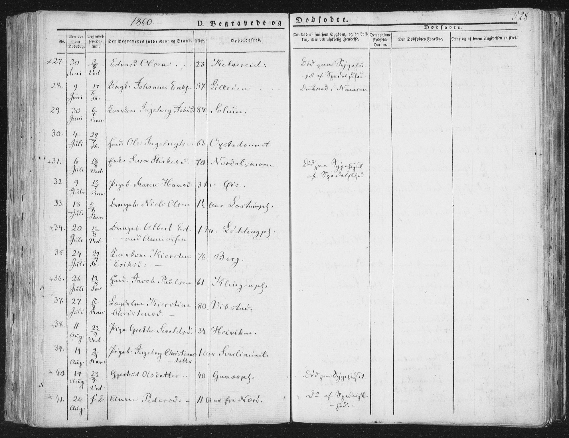 Ministerialprotokoller, klokkerbøker og fødselsregistre - Nord-Trøndelag, AV/SAT-A-1458/764/L0552: Parish register (official) no. 764A07b, 1824-1865, p. 528