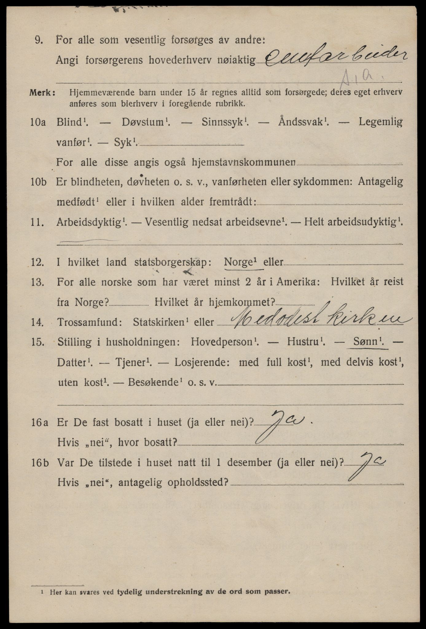 SAST, 1920 census for Stavanger, 1920, p. 63171