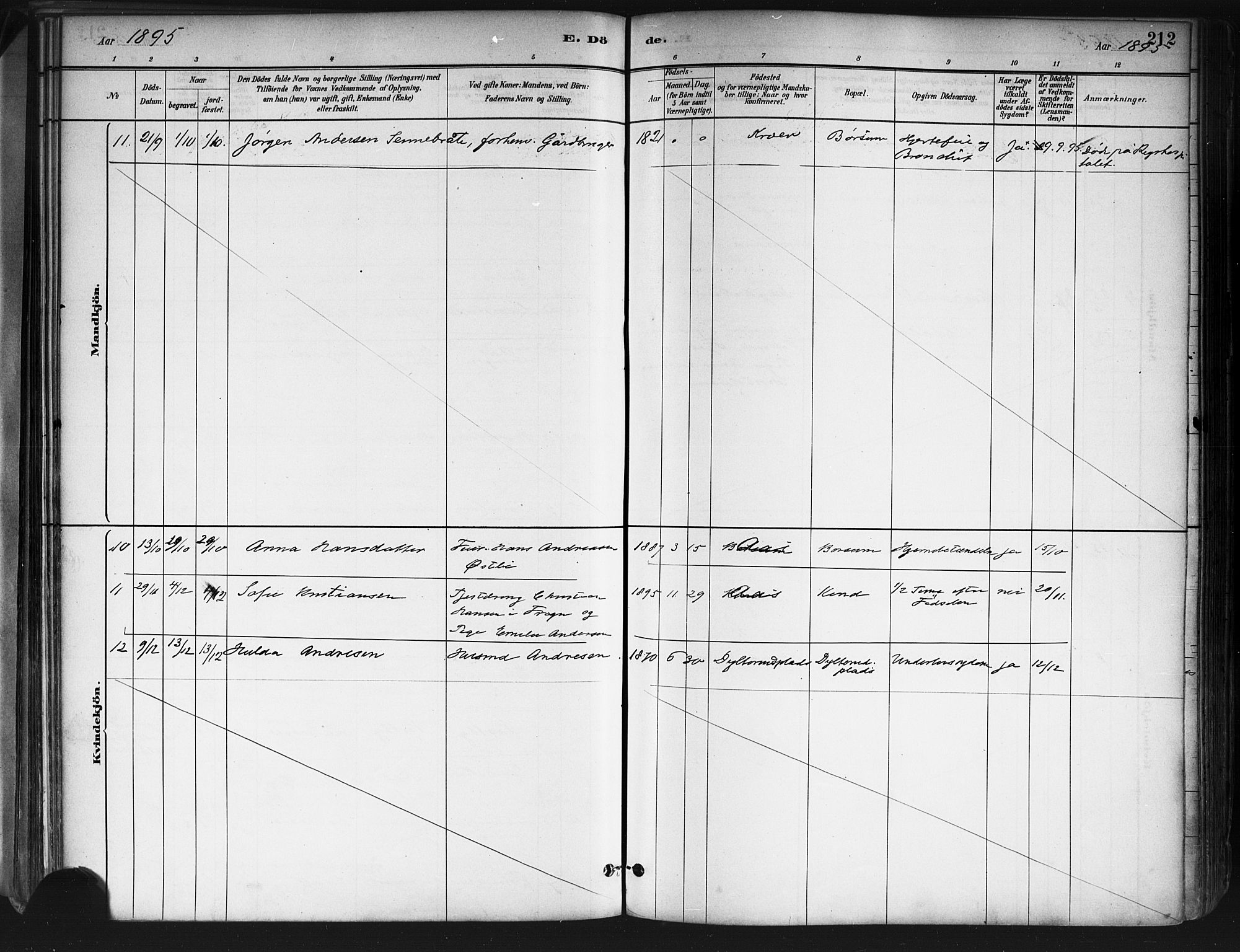 Ås prestekontor Kirkebøker, AV/SAO-A-10894/F/Fa/L0009: Parish register (official) no. I 9, 1881-1900, p. 212