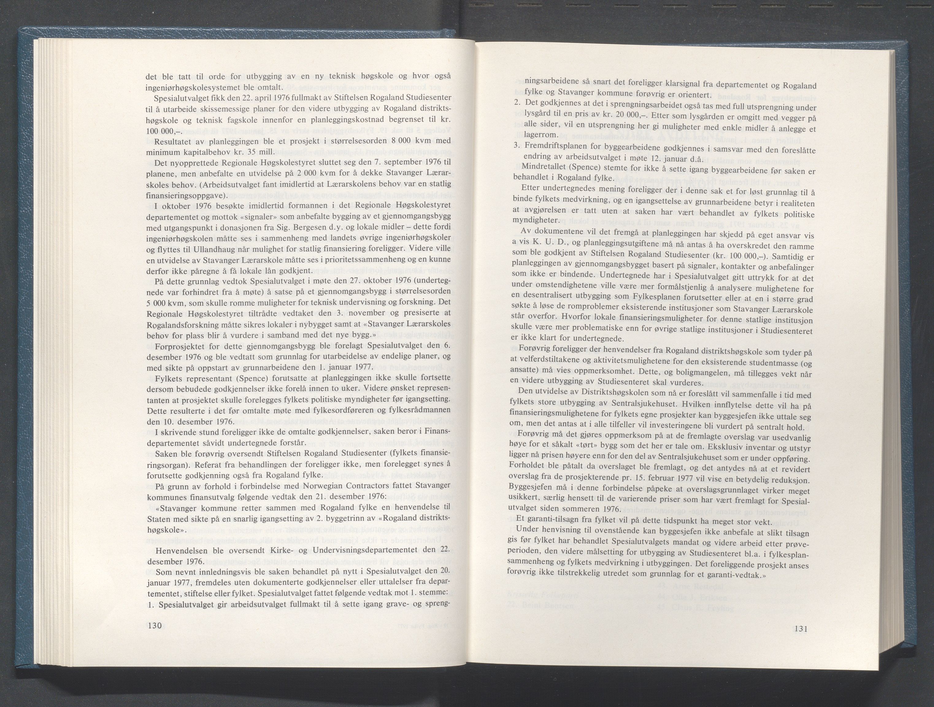 Rogaland fylkeskommune - Fylkesrådmannen , IKAR/A-900/A/Aa/Aaa/L0097: Møtebok , 1977, p. 130-131