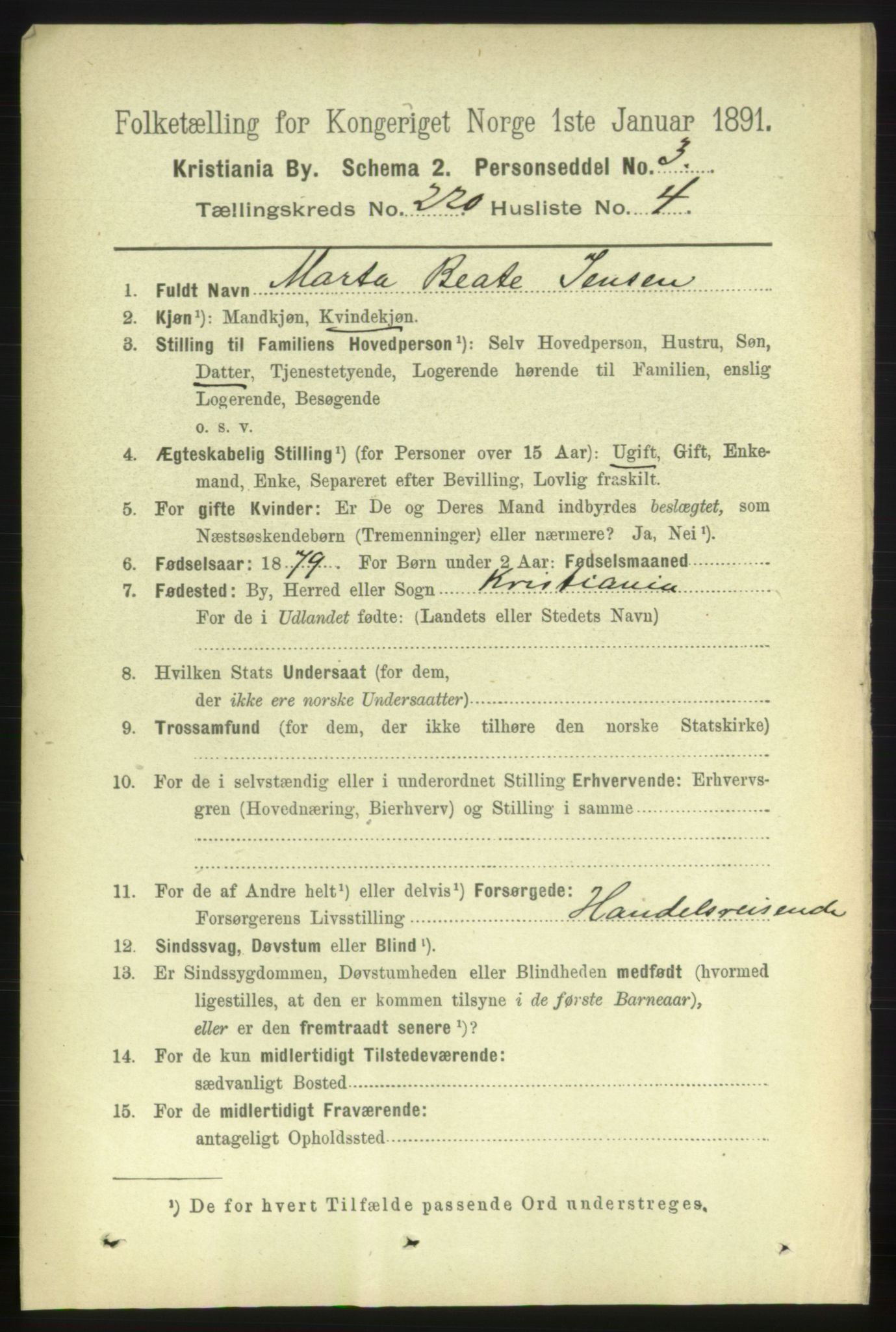 RA, 1891 census for 0301 Kristiania, 1891, p. 130717