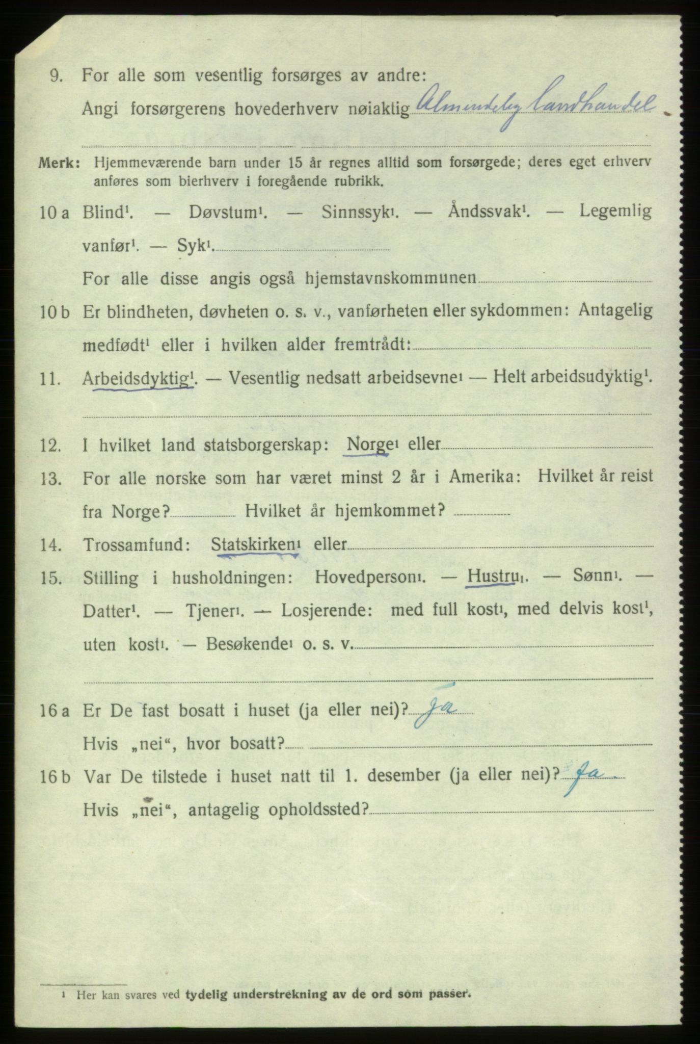 SAB, 1920 census for Stord, 1920, p. 2362