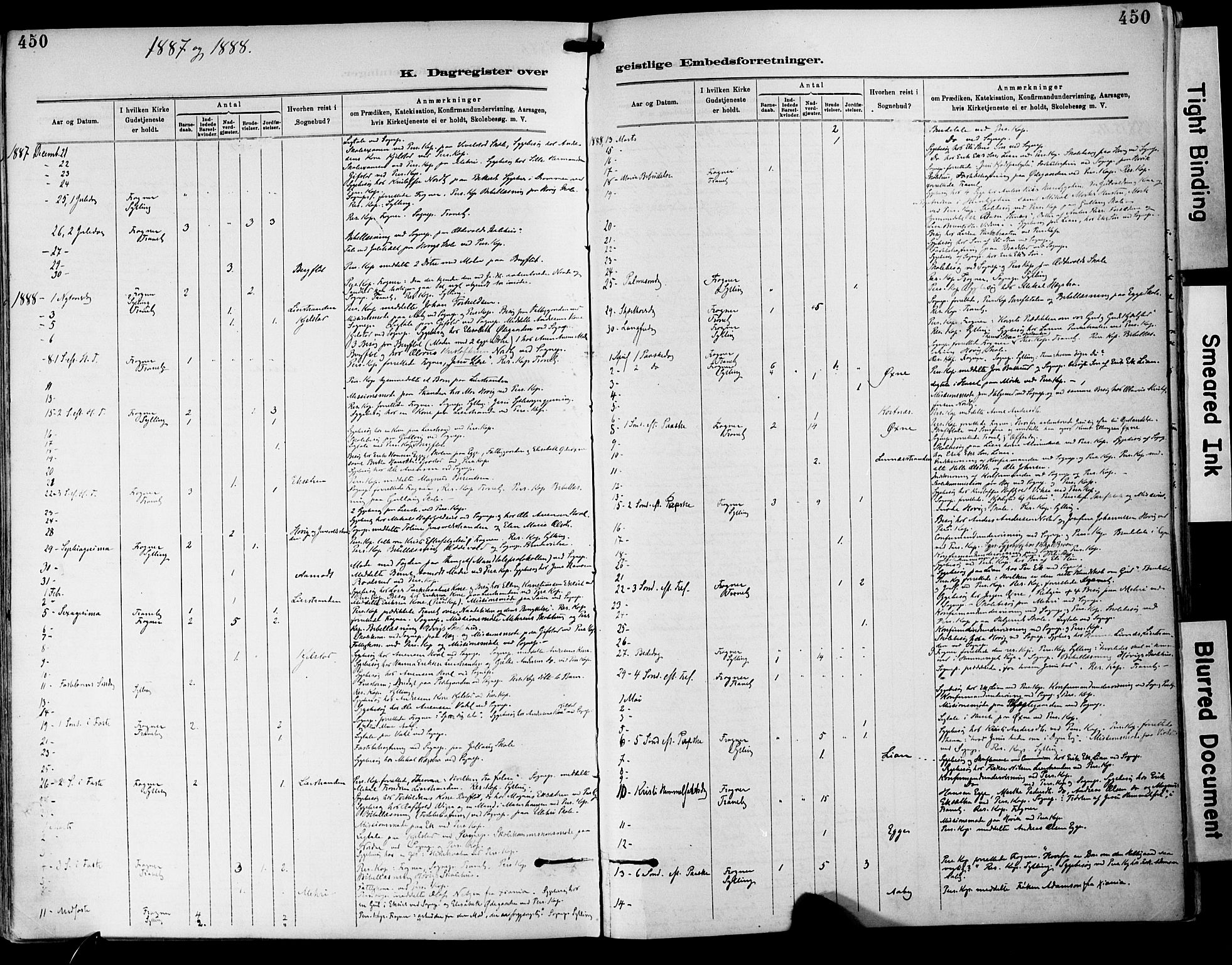 Lier kirkebøker, SAKO/A-230/F/Fa/L0015: Parish register (official) no. I 15, 1883-1894, p. 450