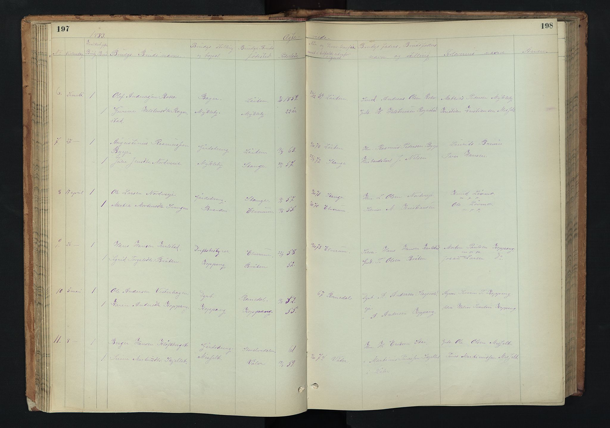 Stor-Elvdal prestekontor, AV/SAH-PREST-052/H/Ha/Hab/L0002: Parish register (copy) no. 2, 1860-1894, p. 197-198