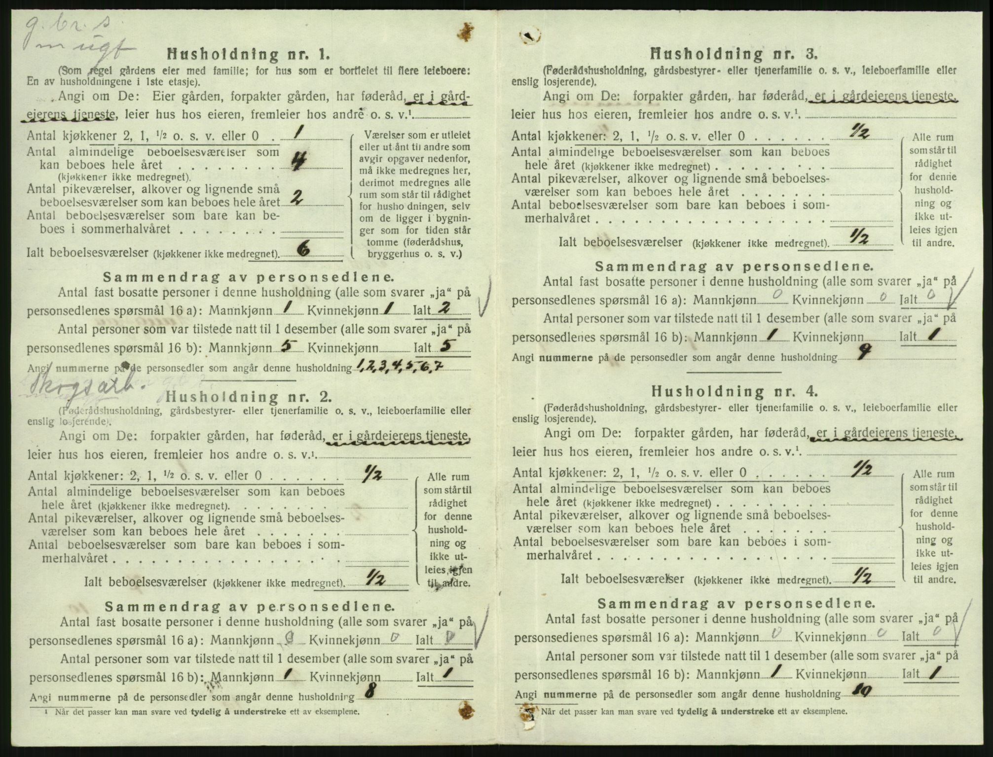 SAK, 1920 census for Froland, 1920, p. 830