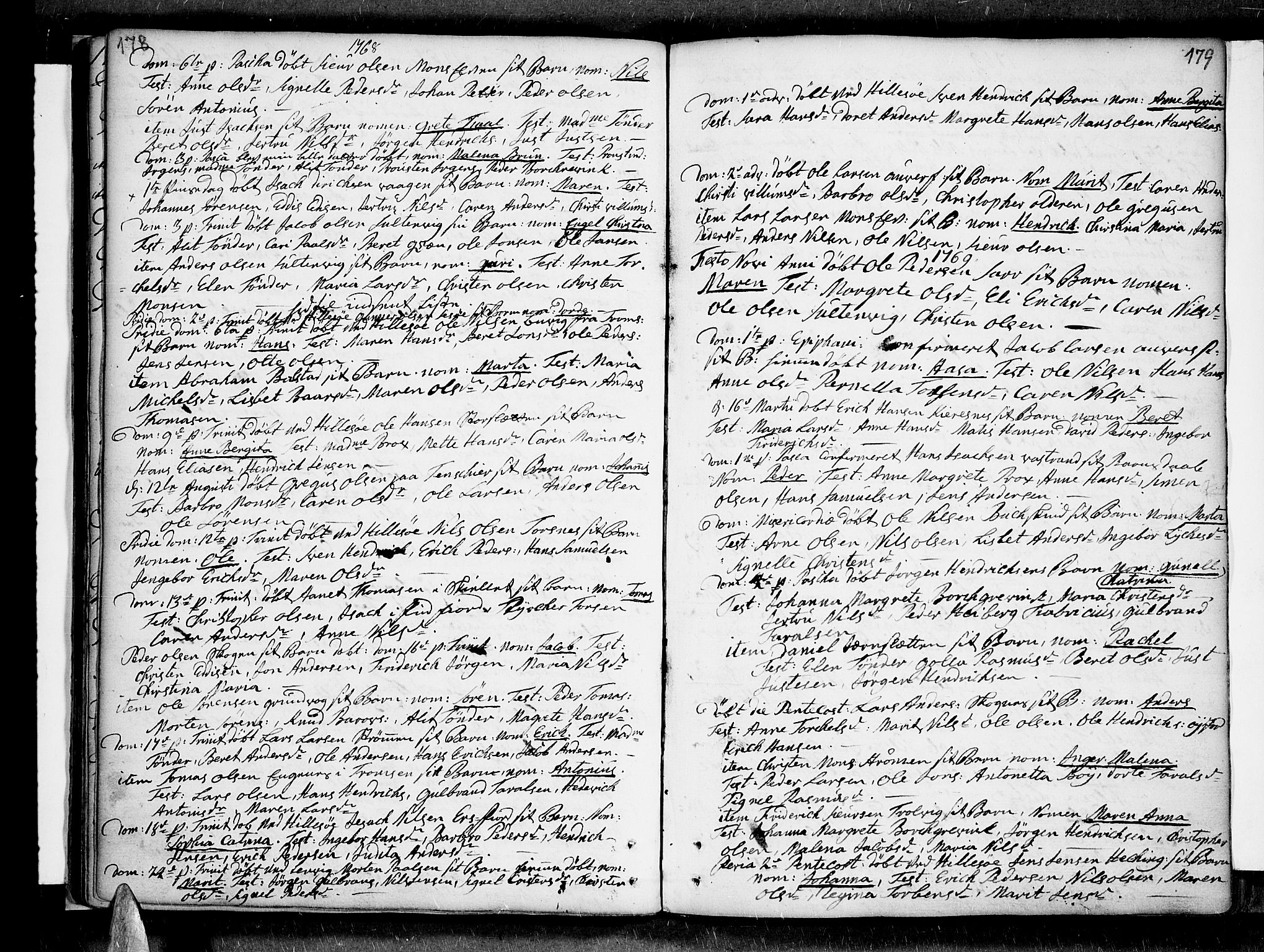 Lenvik sokneprestembete, AV/SATØ-S-1310/H/Ha/Haa/L0001kirke: Parish register (official) no. 1, 1753-1783, p. 178-179