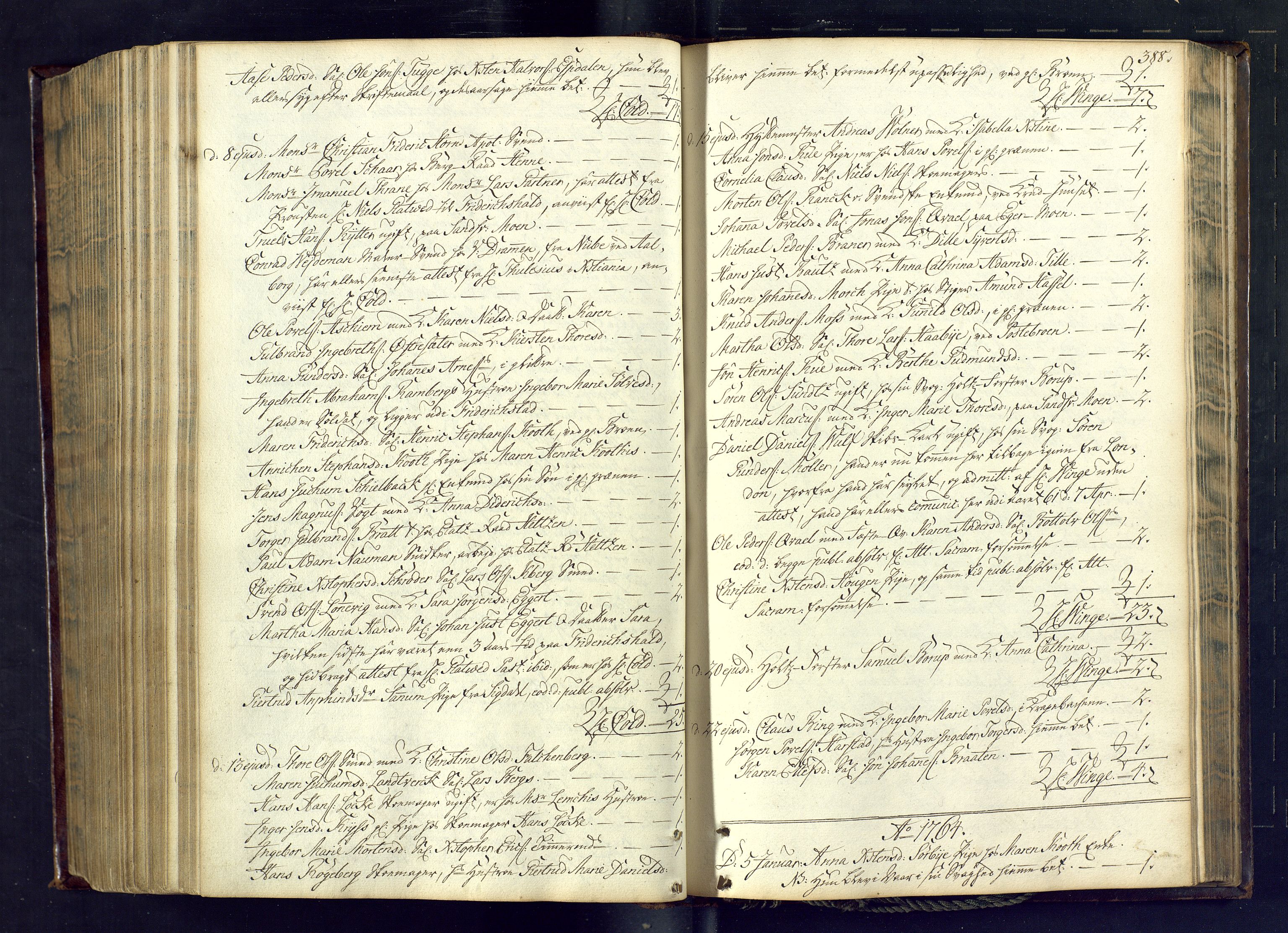 Kongsberg kirkebøker, SAKO/A-22/M/Ma/L0006: Communicants register no. 6, 1761-1766, p. 388