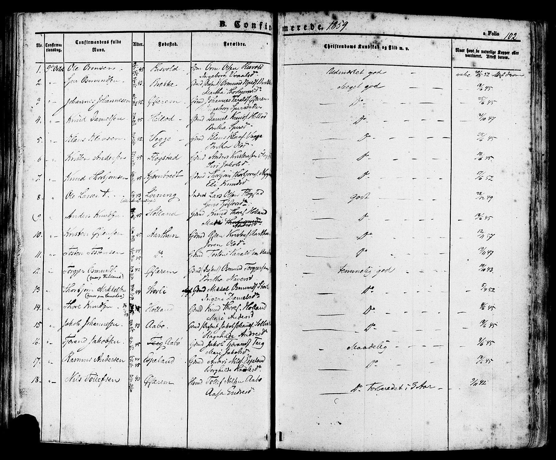 Sand sokneprestkontor, AV/SAST-A-101848/01/III/L0004: Parish register (official) no. A 4, 1859-1880, p. 102