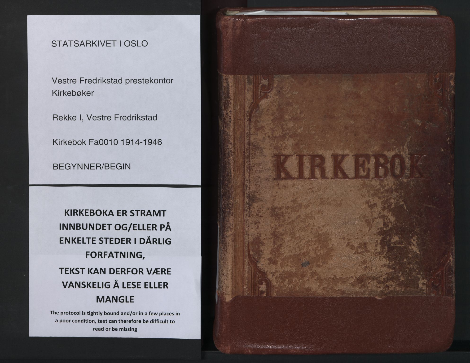 Fredrikstad domkirkes prestekontor Kirkebøker, AV/SAO-A-10906/F/Fa/L0010: Parish register (official) no. I 10, 1914-1946