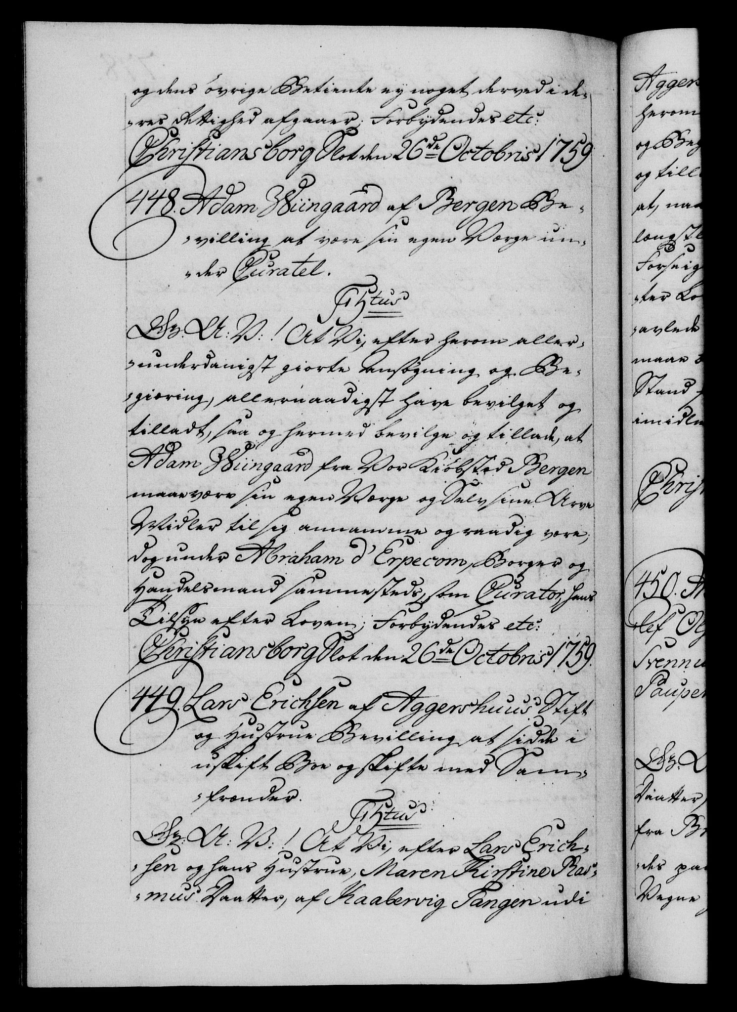Danske Kanselli 1572-1799, RA/EA-3023/F/Fc/Fca/Fcaa/L0040: Norske registre, 1757-1759, p. 778b