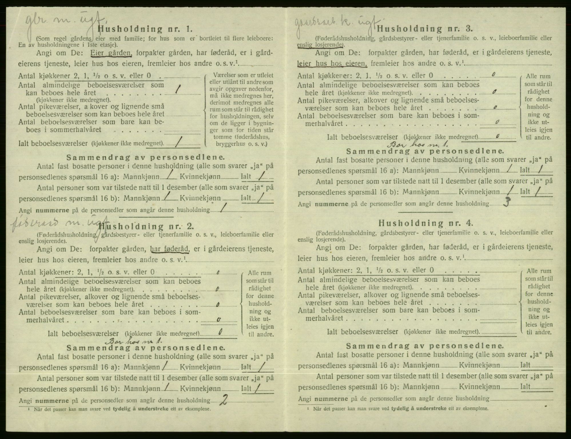 SAB, 1920 census for Evanger, 1920, p. 386