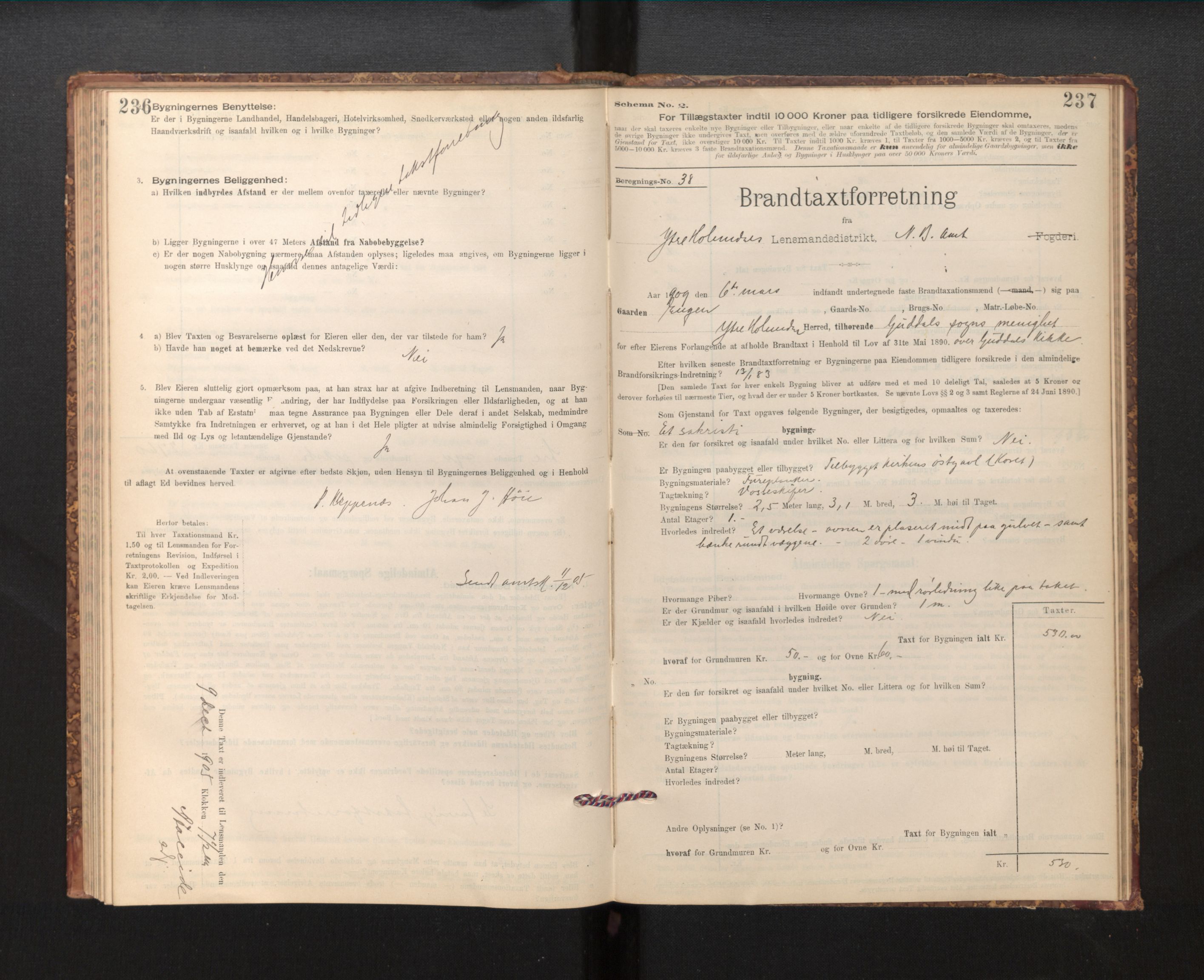 Lensmannen i Fjaler, SAB/A-27201/0012/L0006: Branntakstprotokoll, skjematakst, 1895-1937, p. 236-237