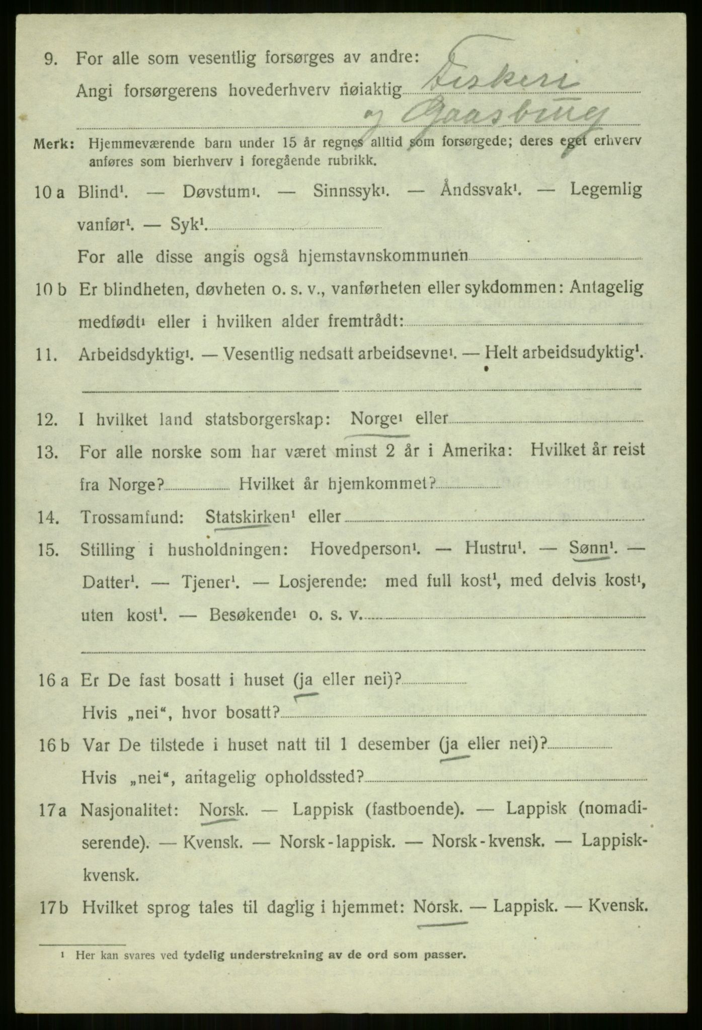 SATØ, 1920 census for Sørreisa, 1920, p. 2273