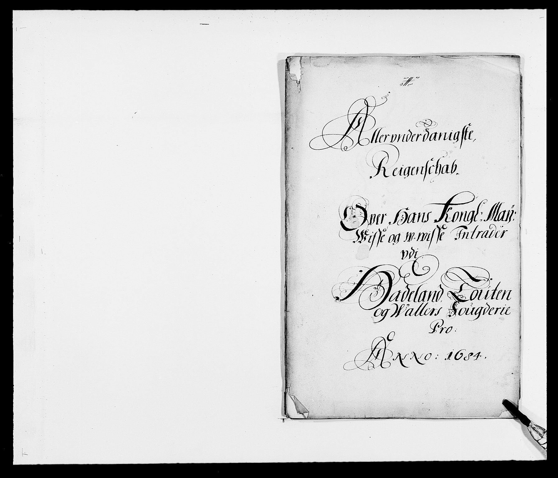 Rentekammeret inntil 1814, Reviderte regnskaper, Fogderegnskap, AV/RA-EA-4092/R18/L1283: Fogderegnskap Hadeland, Toten og Valdres, 1684, p. 2