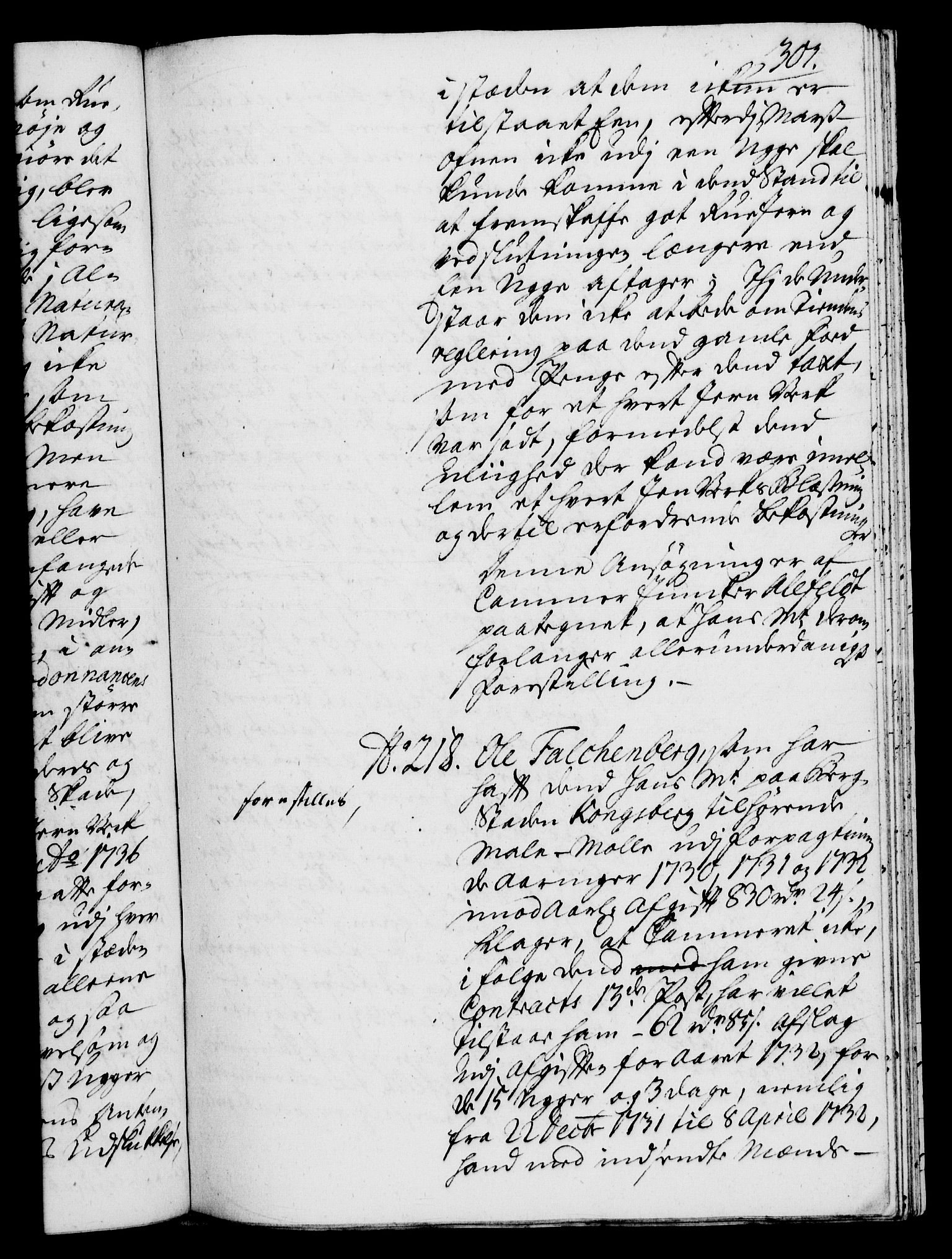 Rentekammeret, Kammerkanselliet, RA/EA-3111/G/Gh/Gha/L0020: Norsk ekstraktmemorialprotokoll (merket RK 53.65), 1738-1739, p. 301