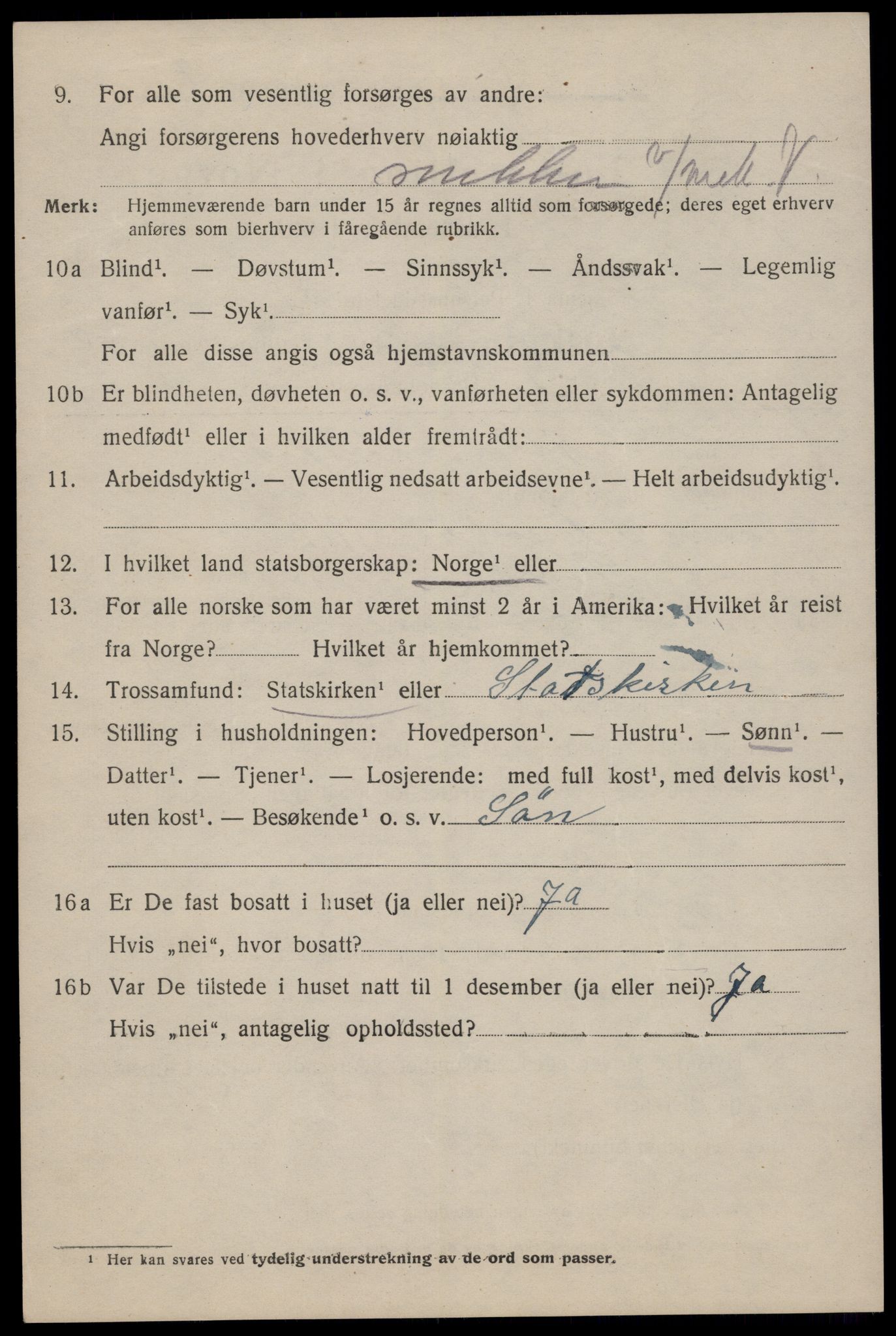 SAT, 1920 census for Trondheim, 1920, p. 74831