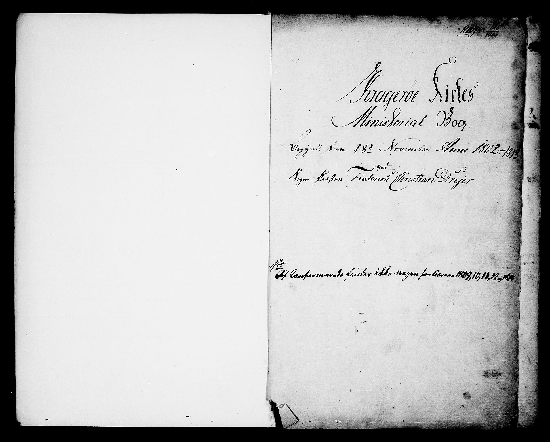 Kragerø kirkebøker, AV/SAKO-A-278/F/Fa/L0003: Parish register (official) no. 3, 1802-1813