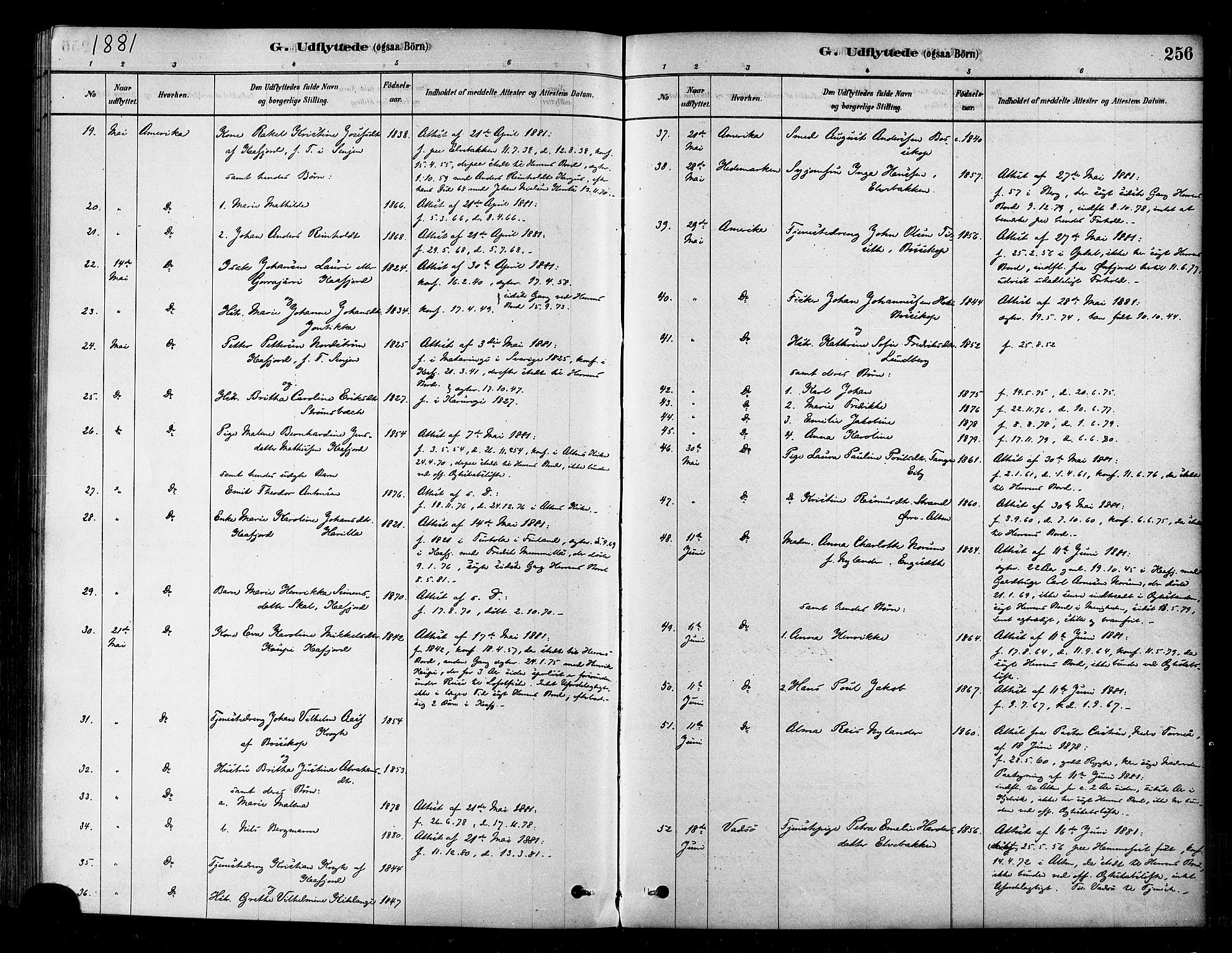 Alta sokneprestkontor, SATØ/S-1338/H/Ha/L0002.kirke: Parish register (official) no. 2, 1879-1892, p. 256