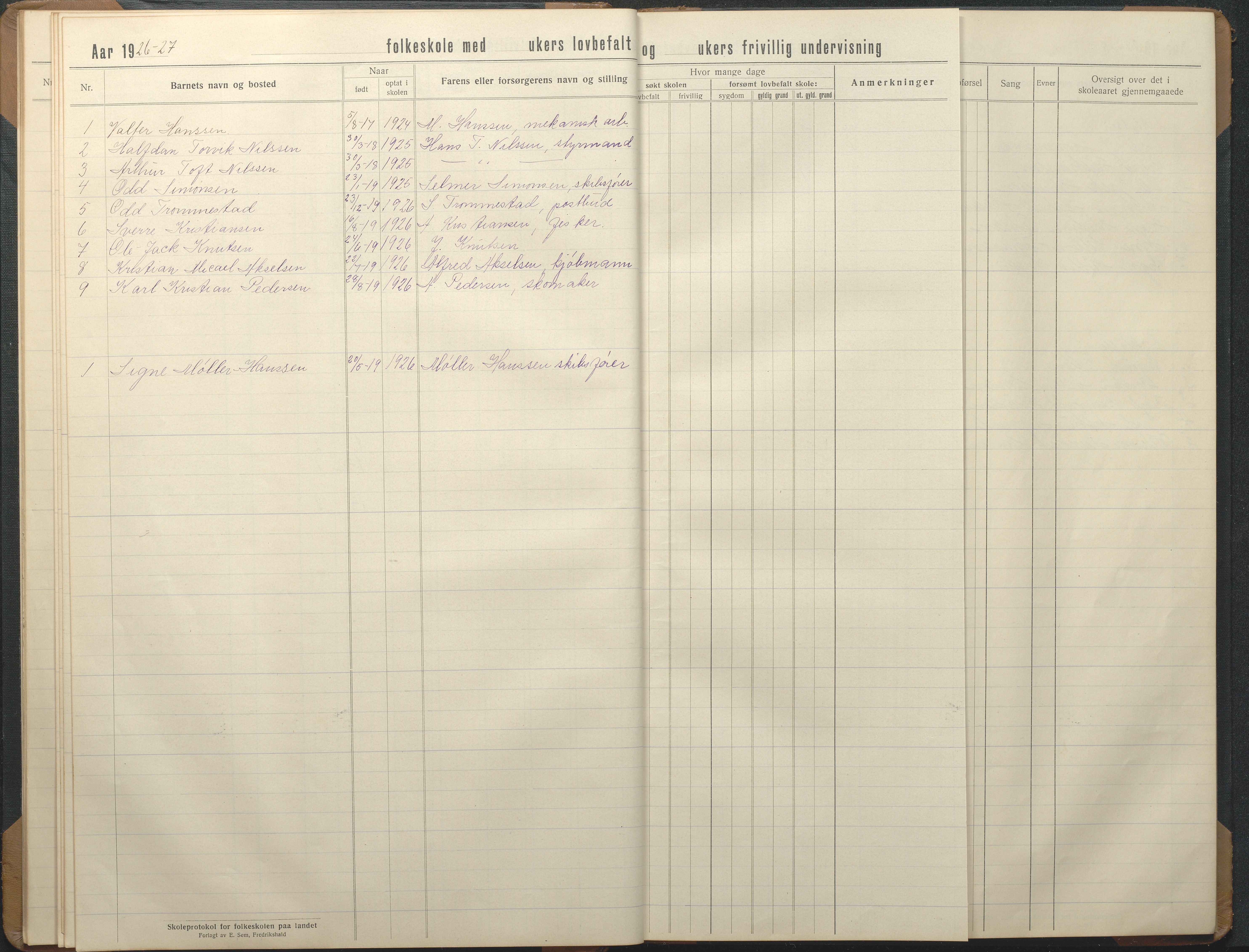 Hisøy kommune frem til 1991, AAKS/KA0922-PK/32/L0019: Skoleprotokoll, 1919-1950