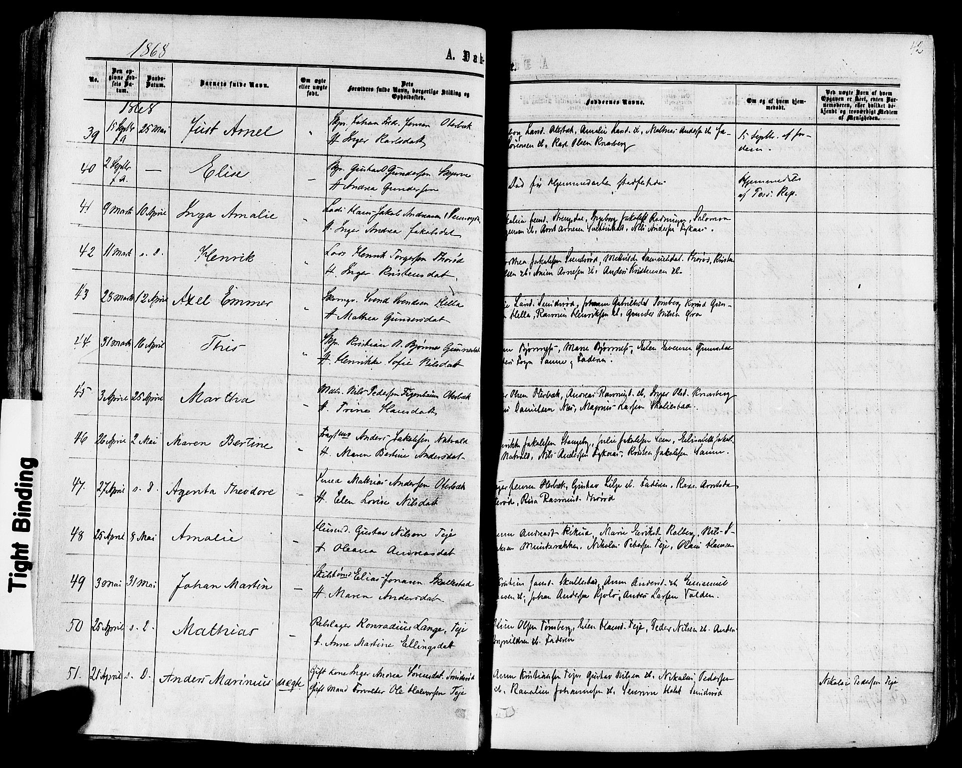 Nøtterøy kirkebøker, AV/SAKO-A-354/F/Fa/L0007: Parish register (official) no. I 7, 1865-1877, p. 42