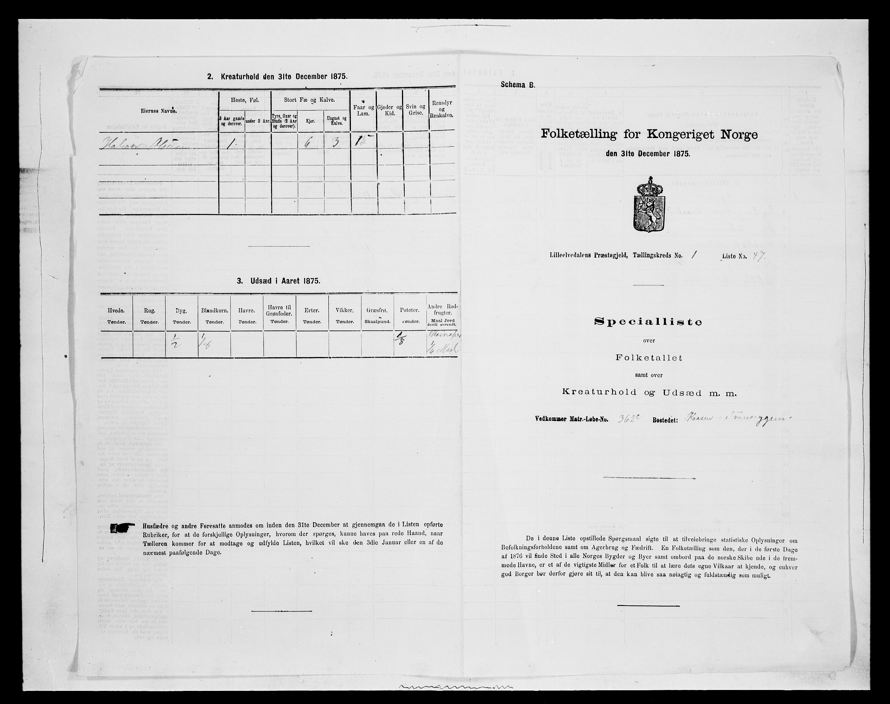 SAH, 1875 census for 0438P Lille Elvedalen, 1875, p. 217