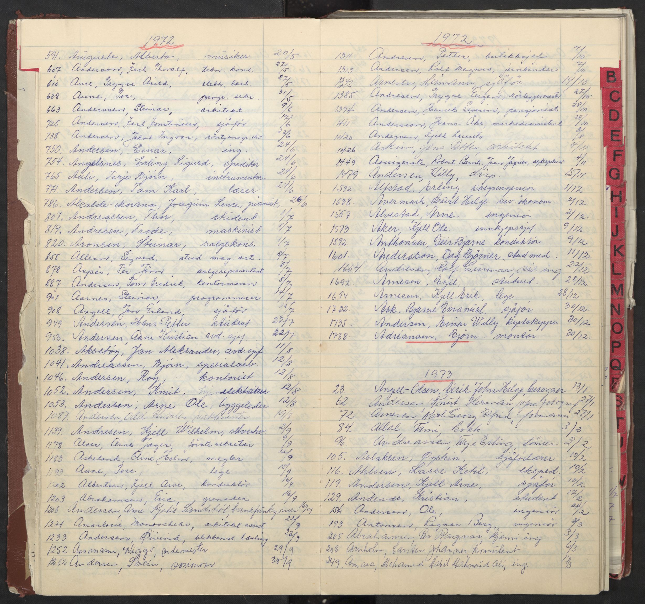 Oslo byfogd avd. I, AV/SAO-A-10220/L/La/L0012: Vigselsregister, 1969-1974, p. 11