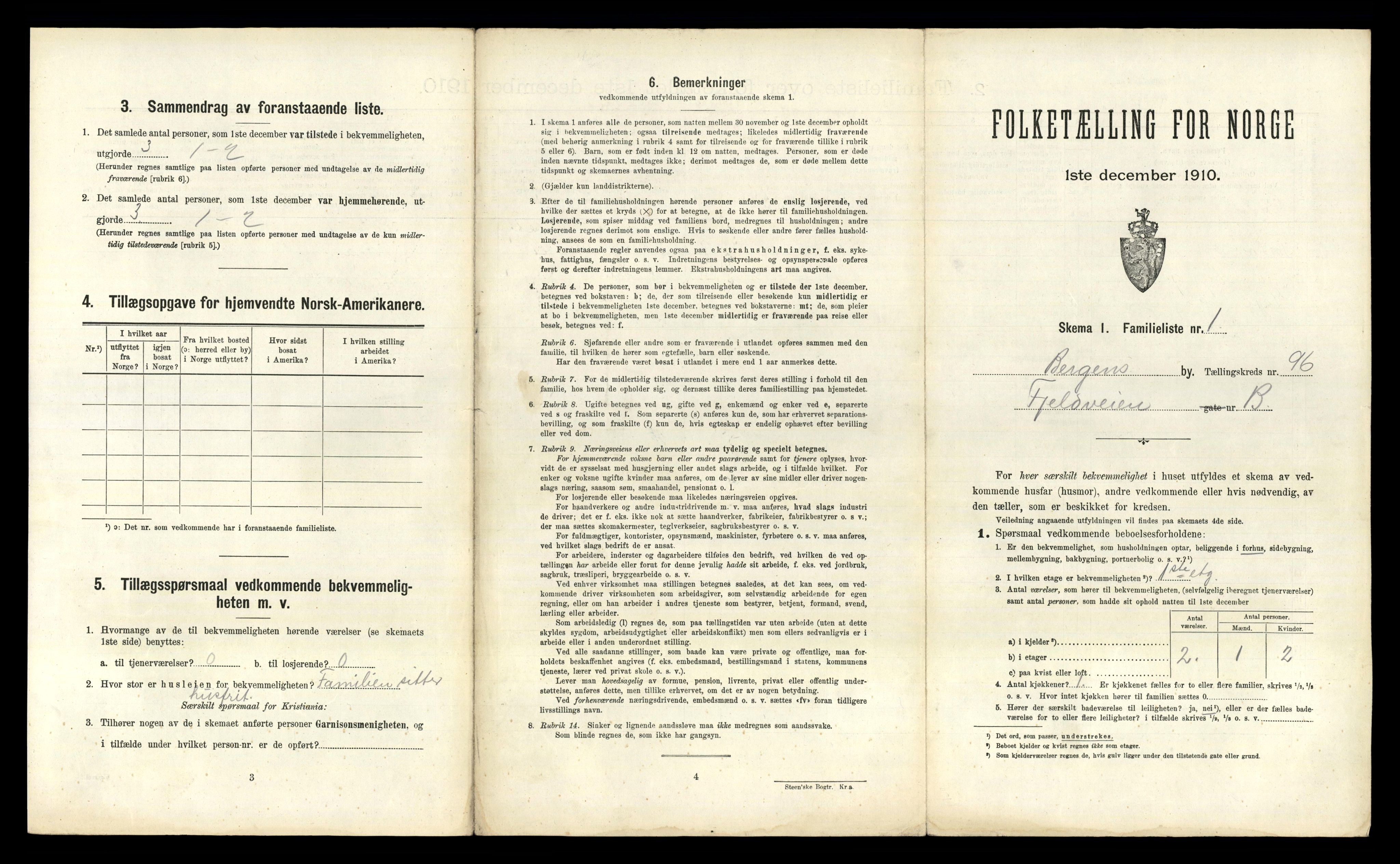 RA, 1910 census for Bergen, 1910, p. 33663