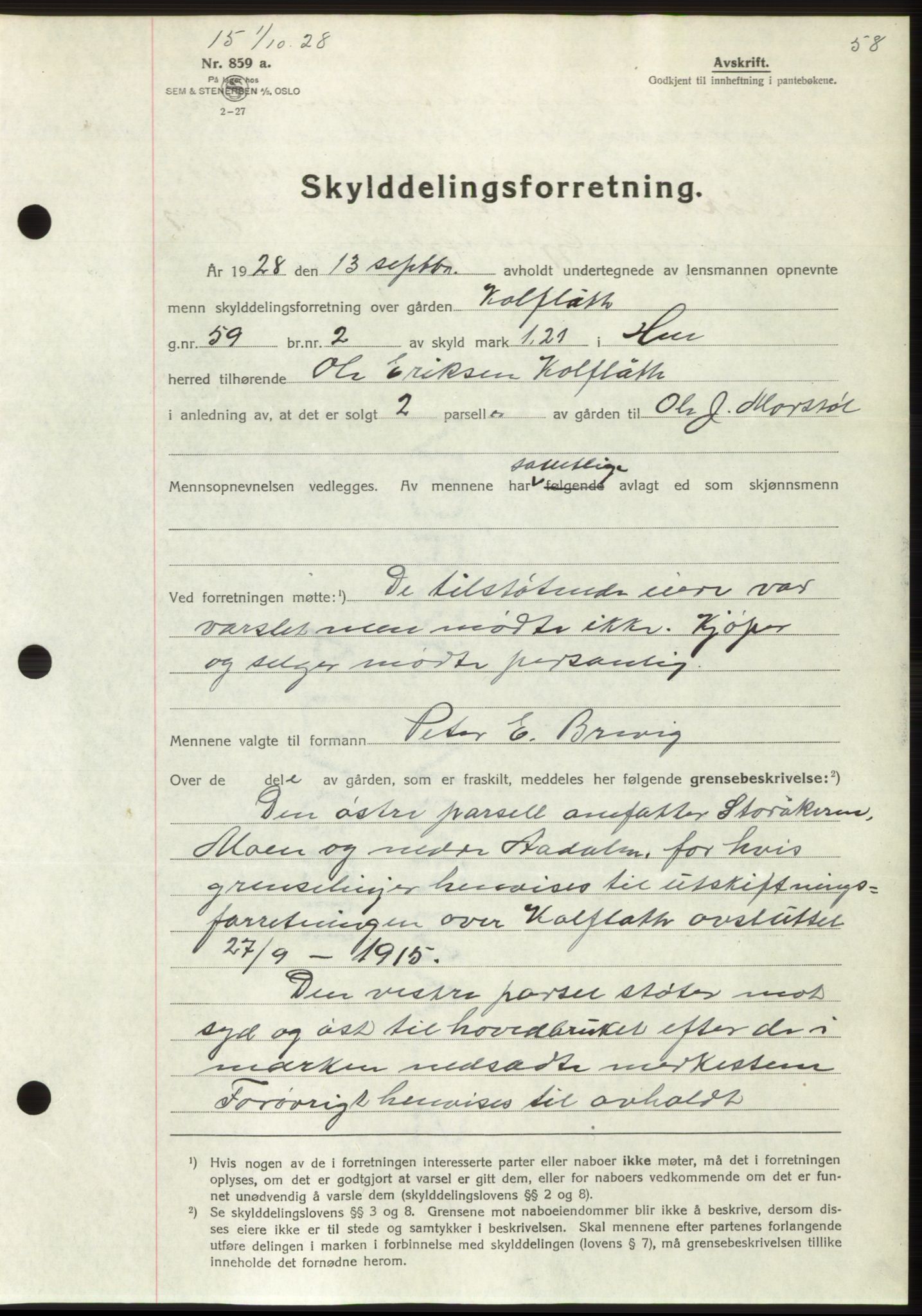 Romsdal sorenskriveri, AV/SAT-A-4149/1/2/2C/L0055: Mortgage book no. 49, 1928-1929, Deed date: 01.10.1928