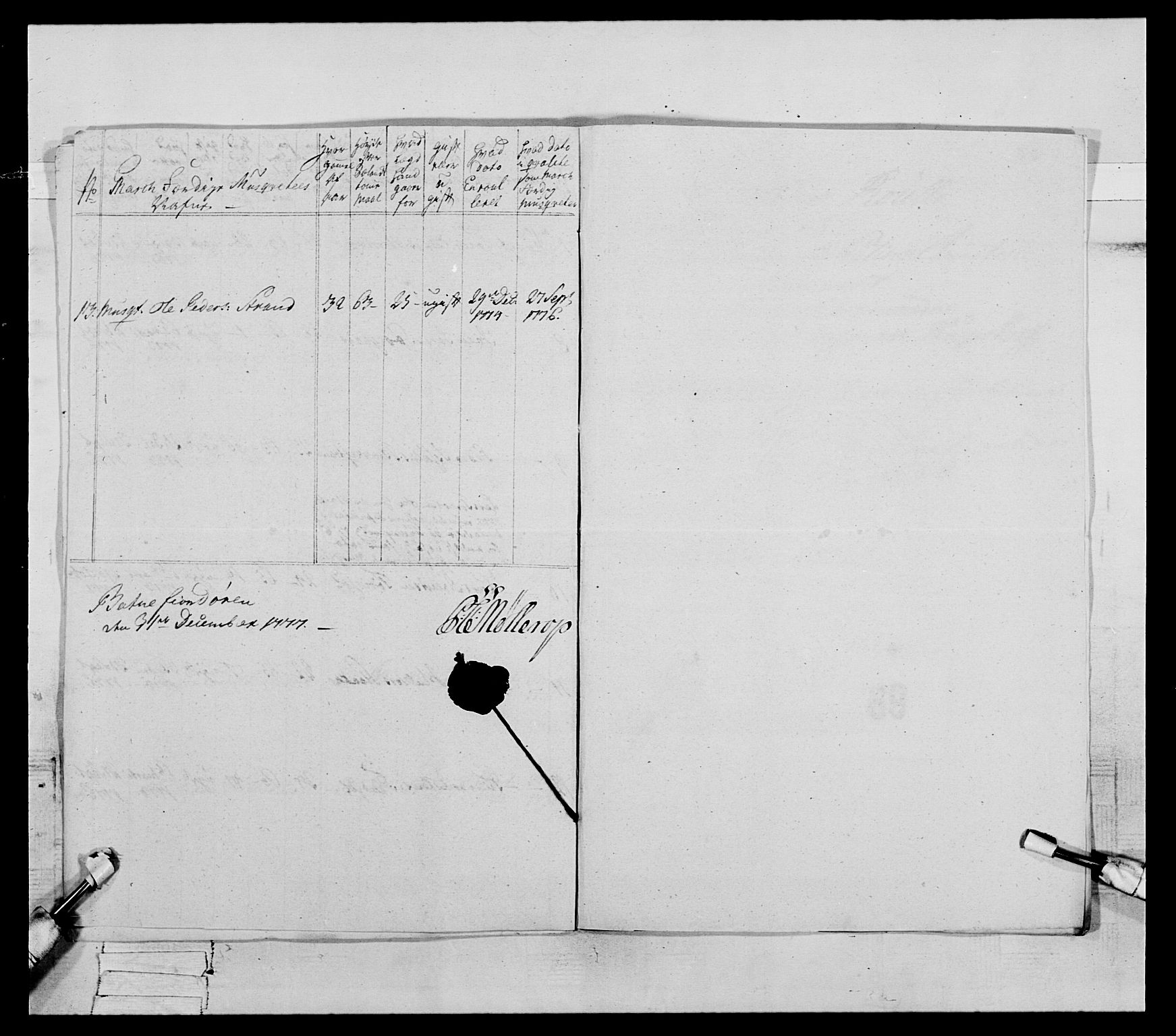 Generalitets- og kommissariatskollegiet, Det kongelige norske kommissariatskollegium, AV/RA-EA-5420/E/Eh/L0077: 2. Trondheimske nasjonale infanteriregiment, 1774-1778, p. 259