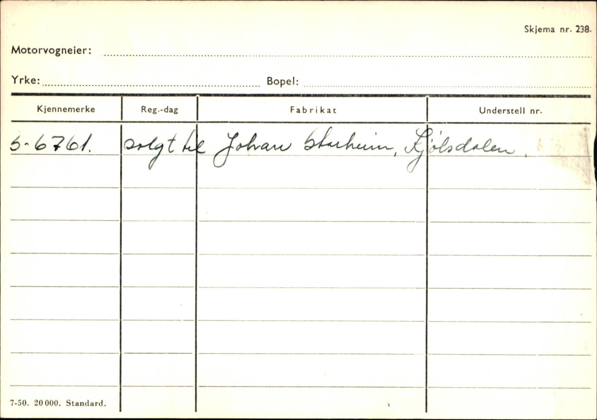 Statens vegvesen, Sogn og Fjordane vegkontor, AV/SAB-A-5301/4/F/L0131: Eigarregister Høyanger P-Å. Stryn S-Å, 1945-1975, p. 2399