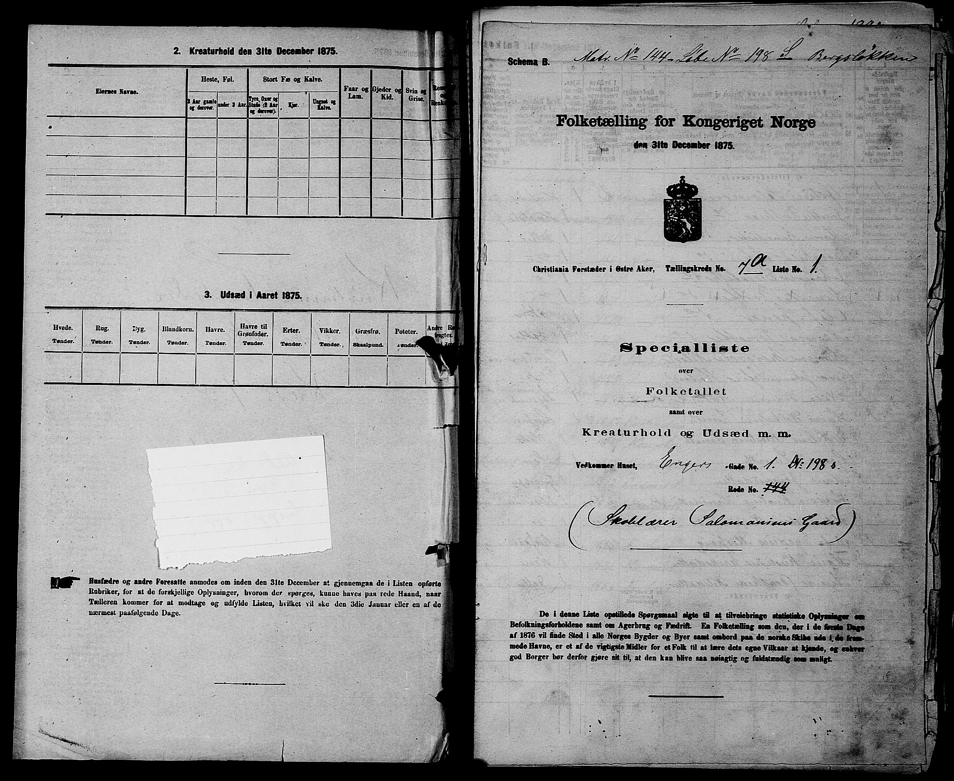 RA, 1875 census for 0218bP Østre Aker, 1875, p. 1766