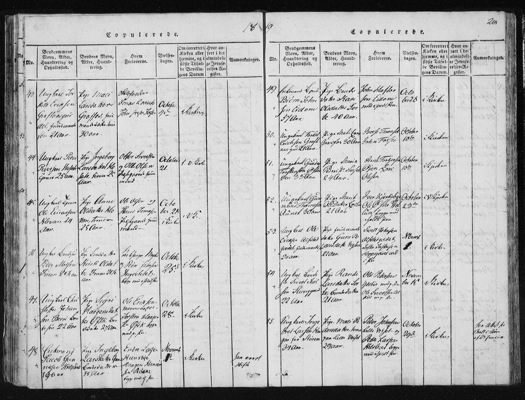 Ministerialprotokoller, klokkerbøker og fødselsregistre - Nord-Trøndelag, SAT/A-1458/709/L0061: Parish register (official) no. 709A08 /1, 1815-1819, p. 214
