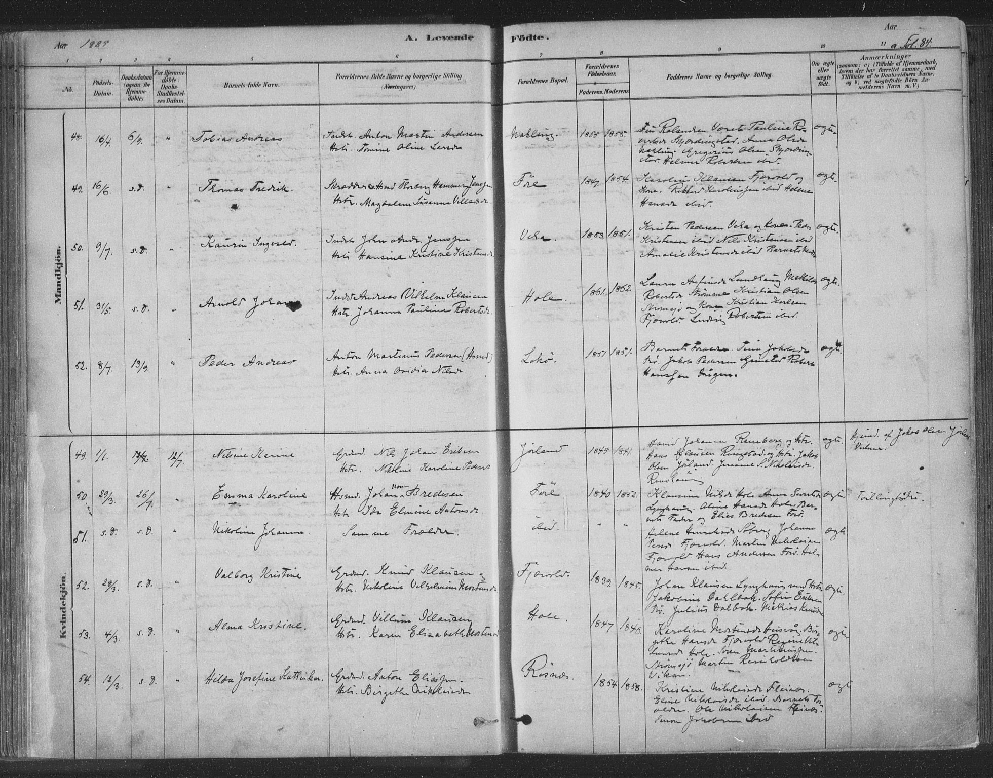 Ministerialprotokoller, klokkerbøker og fødselsregistre - Nordland, AV/SAT-A-1459/891/L1302: Parish register (official) no. 891A07, 1878-1895, p. 84