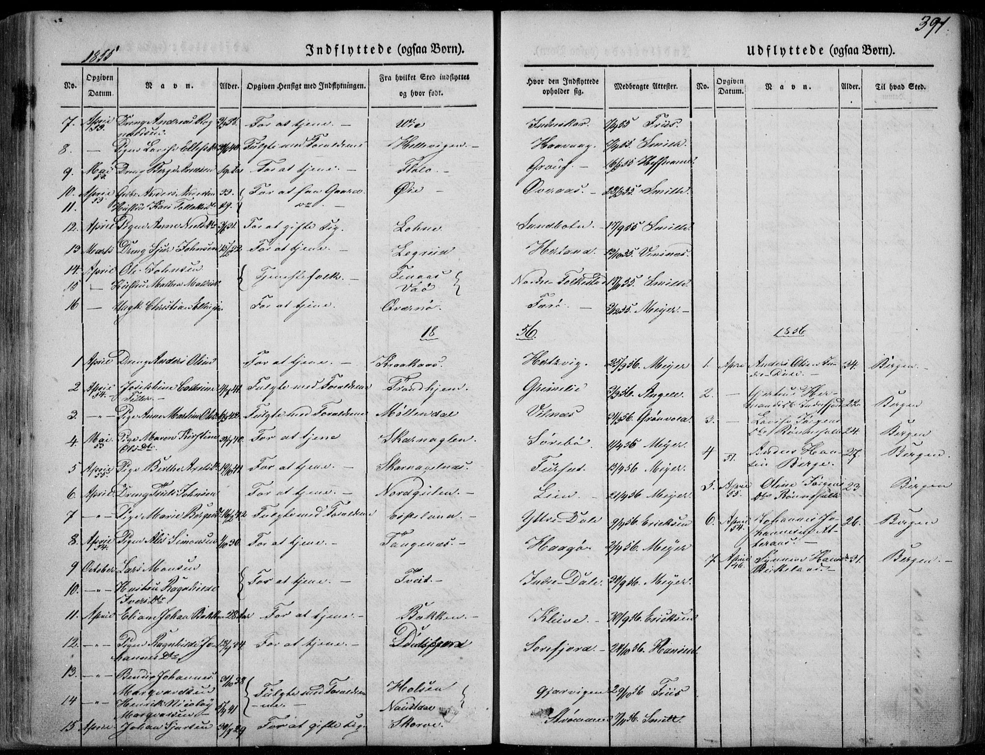 Askvoll sokneprestembete, AV/SAB-A-79501/H/Haa/Haaa/L0011/0002: Parish register (official) no. A 11 II, 1845-1878, p. 391