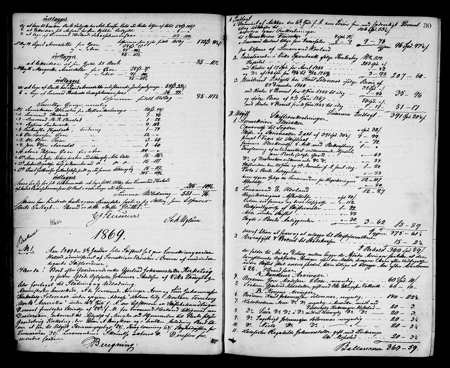 Ytre Sogn tingrett, AV/SAB-A-2601/1/H/Hc/L0002: Skifteutlodningsprotokoll, 1868-1882, p. 29b-30a