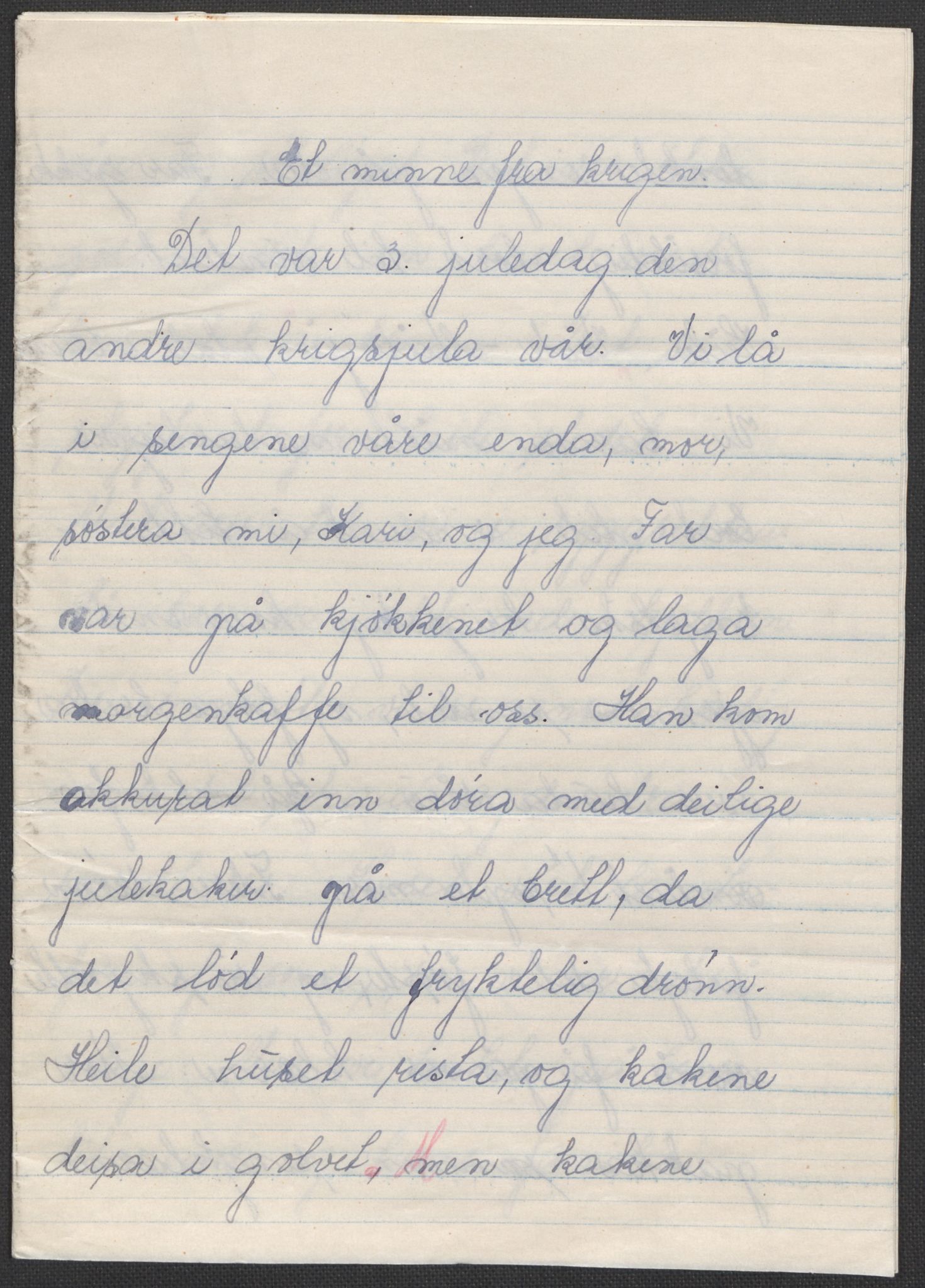 Det norske totalavholdsselskap, AV/RA-PA-0419/E/Eb/L0603: Skolestiler om krigstida (ordnet topografisk etter distrikt og skole), 1946, p. 311