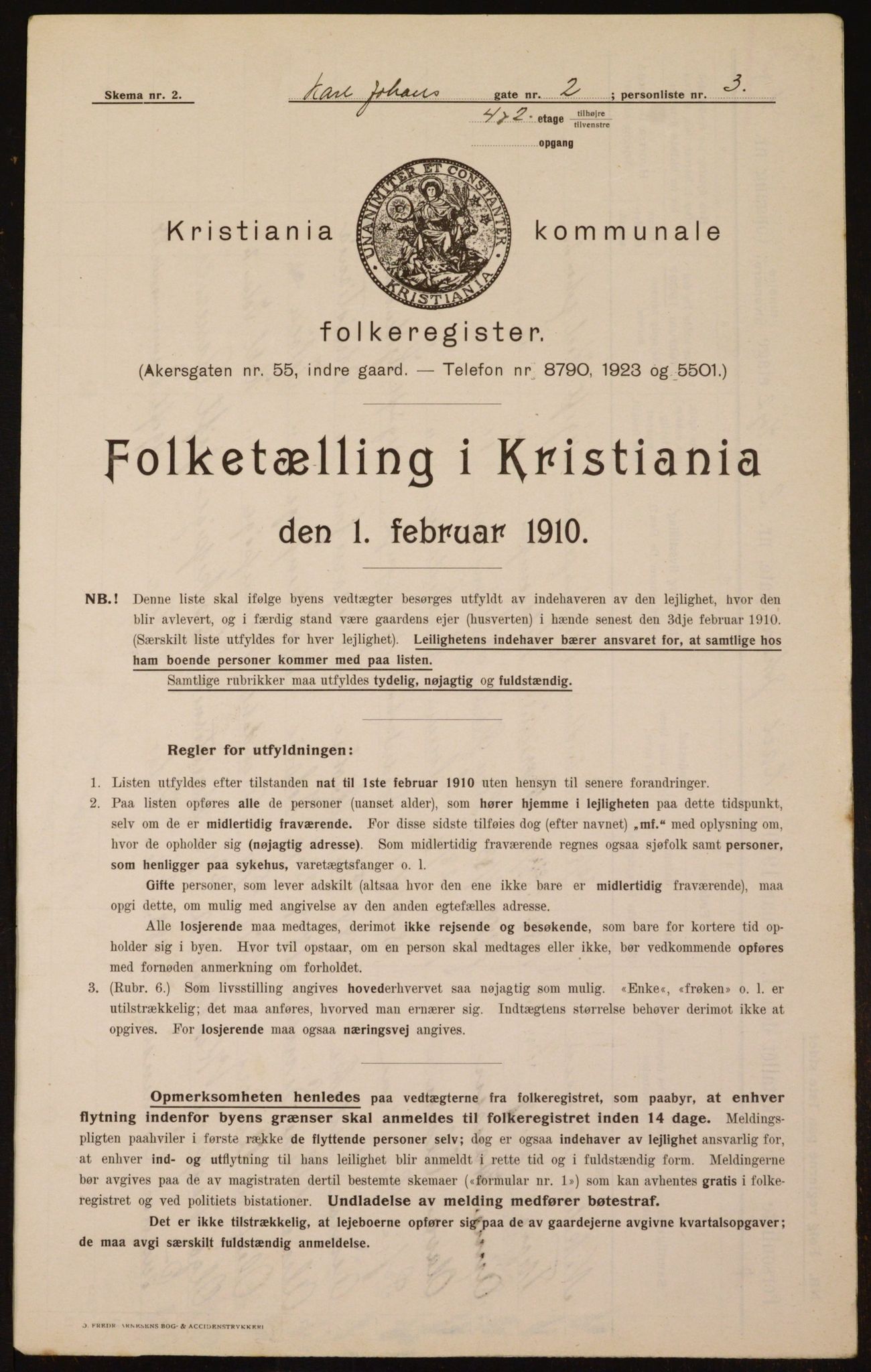 OBA, Municipal Census 1910 for Kristiania, 1910, p. 47280